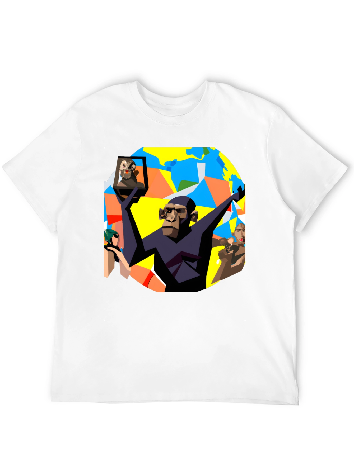 Abstract Ape Graphic Tee - Unique Design
