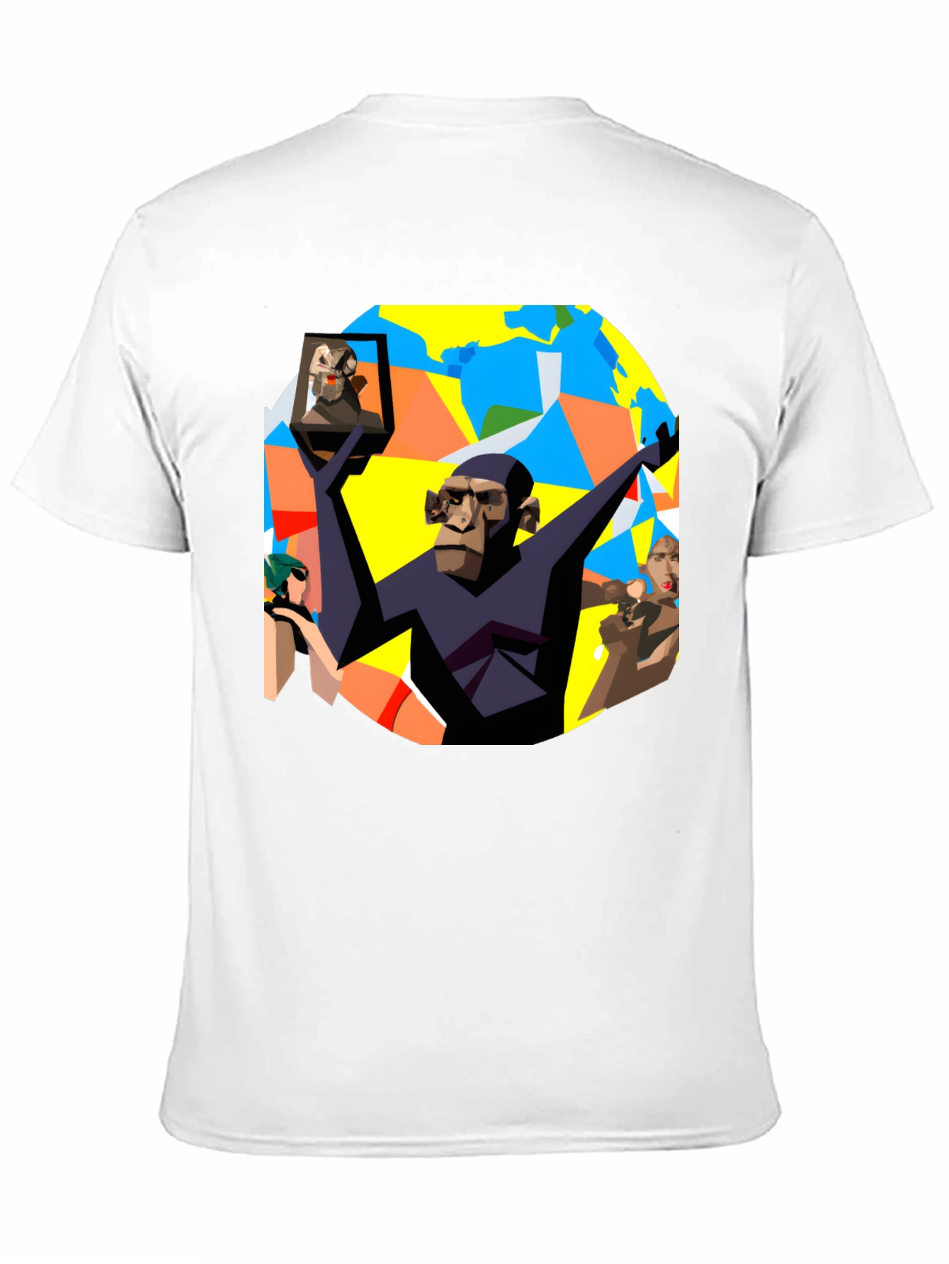Abstract Ape Graphic Tee - Unique Design