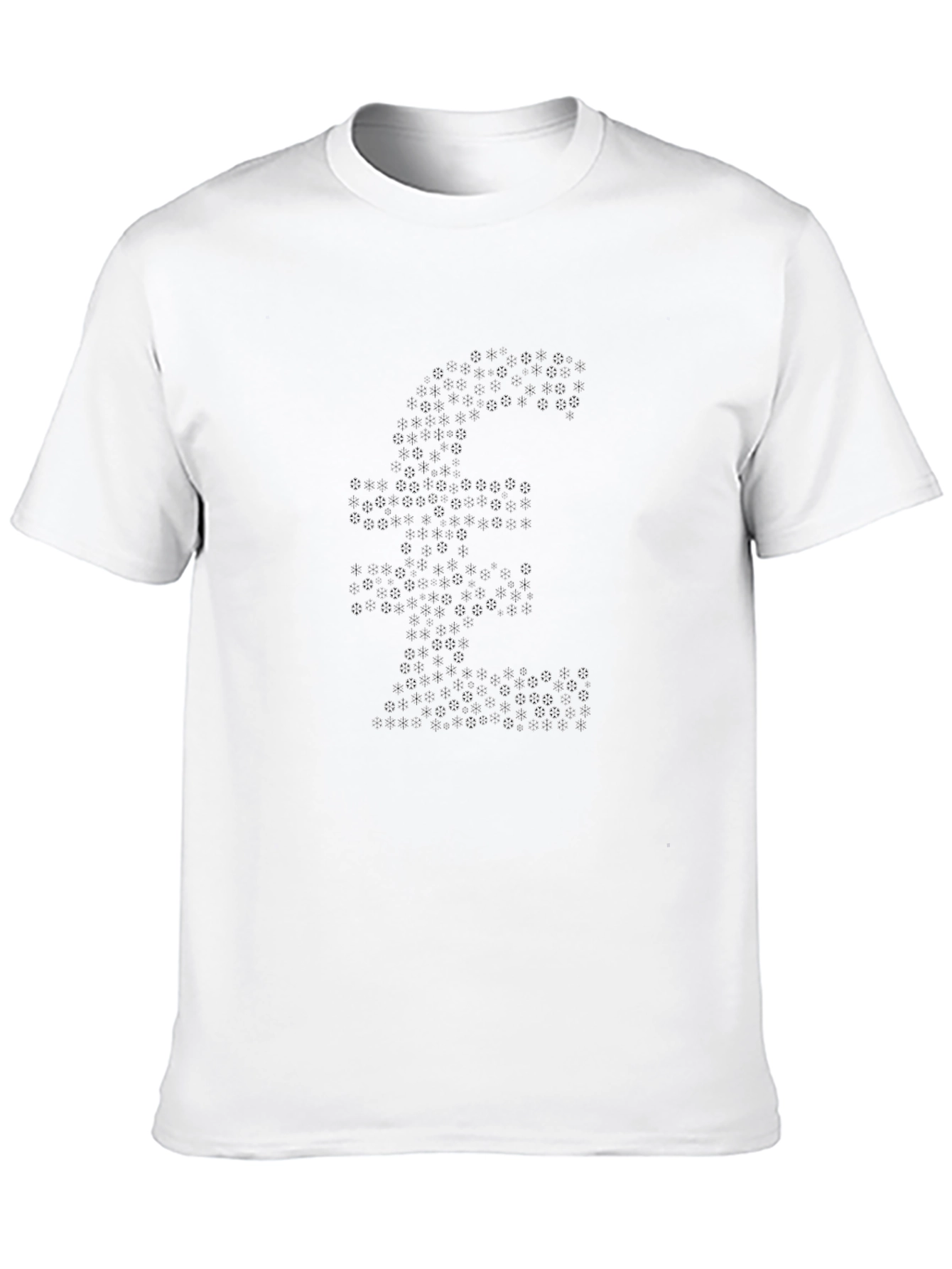 Abstract Floral Pattern Black T-Shirt