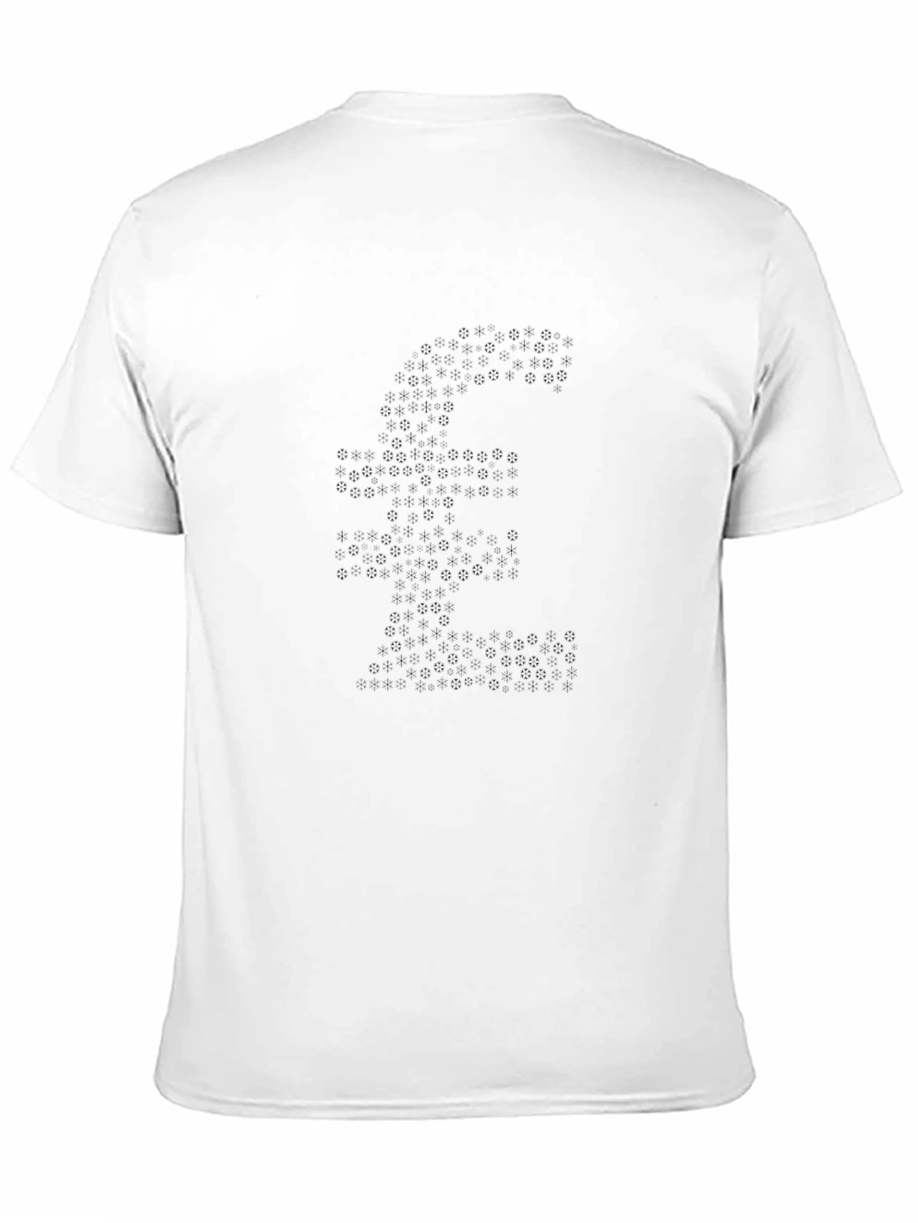 Abstract Floral Pattern Black T-Shirt
