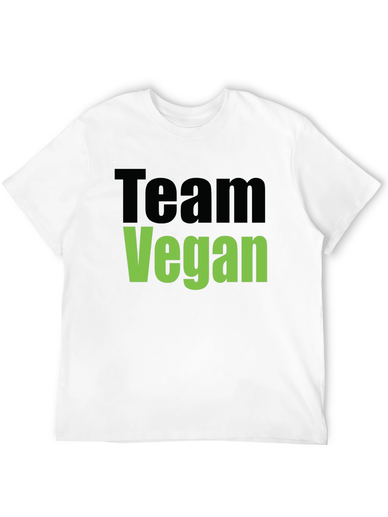 Team Vegan Graphic Tee - Black Cotton T-Shirt