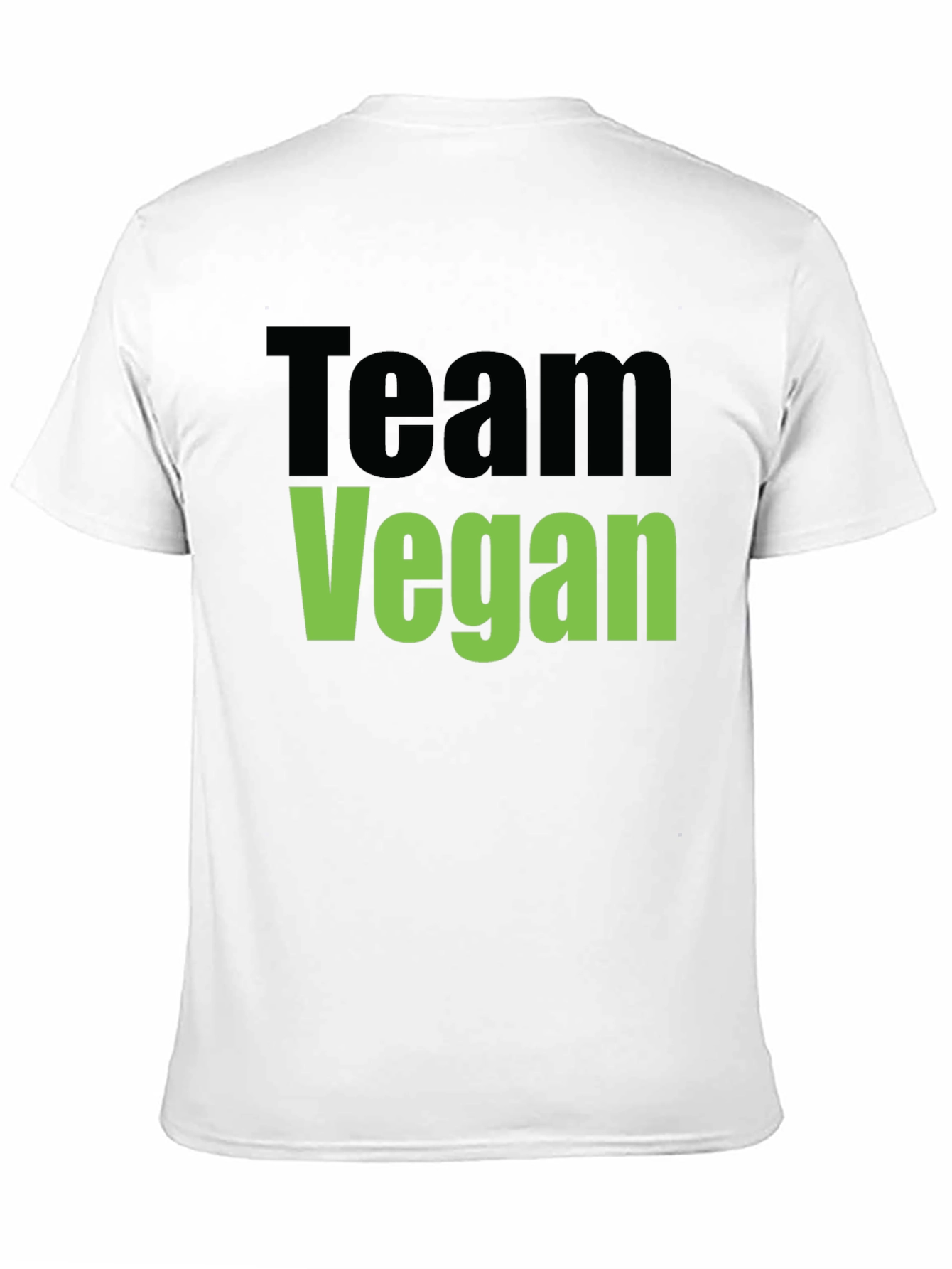 Team Vegan Graphic Tee - Black Cotton T-Shirt