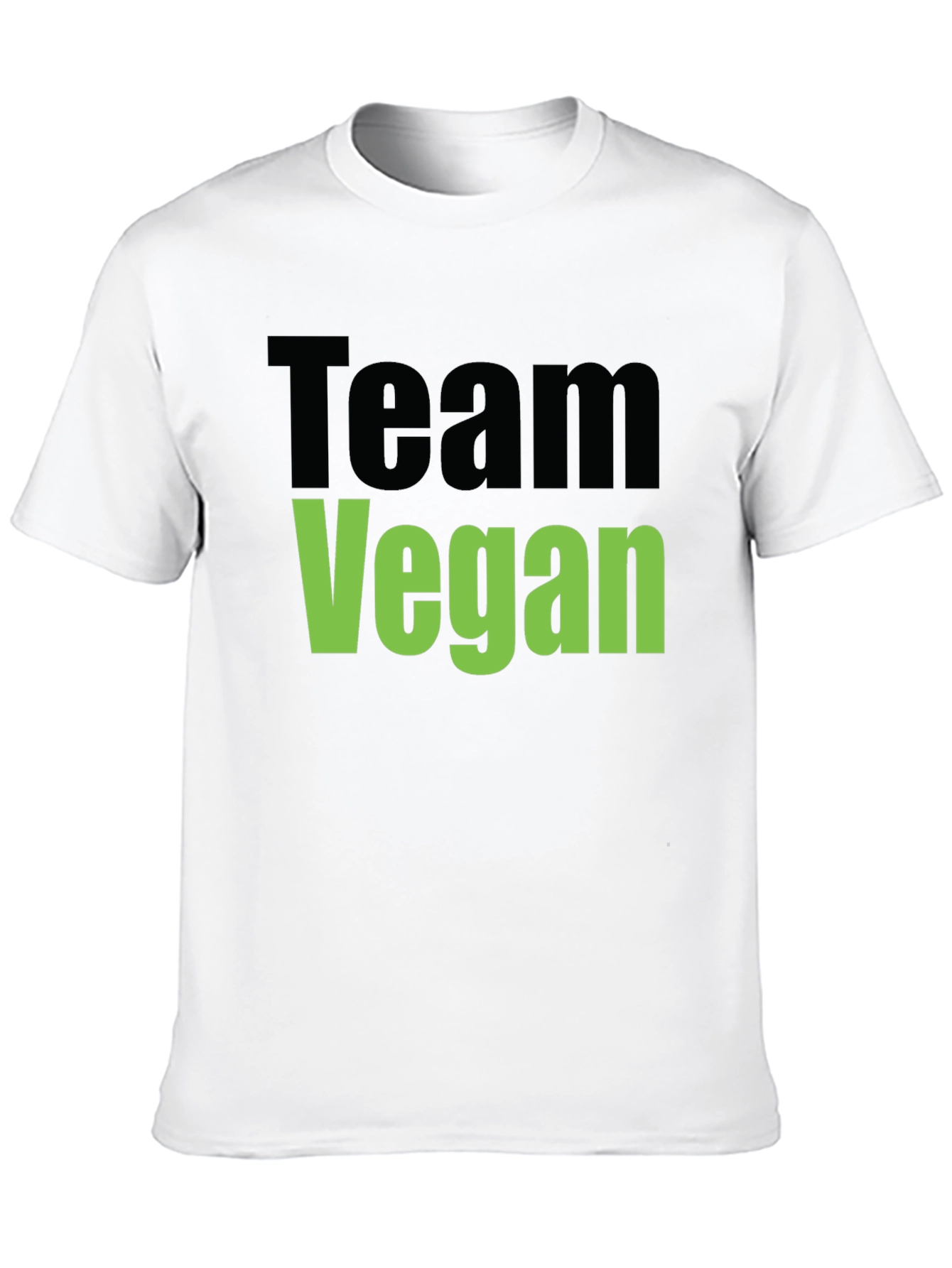 Team Vegan Graphic Tee - Black Cotton T-Shirt