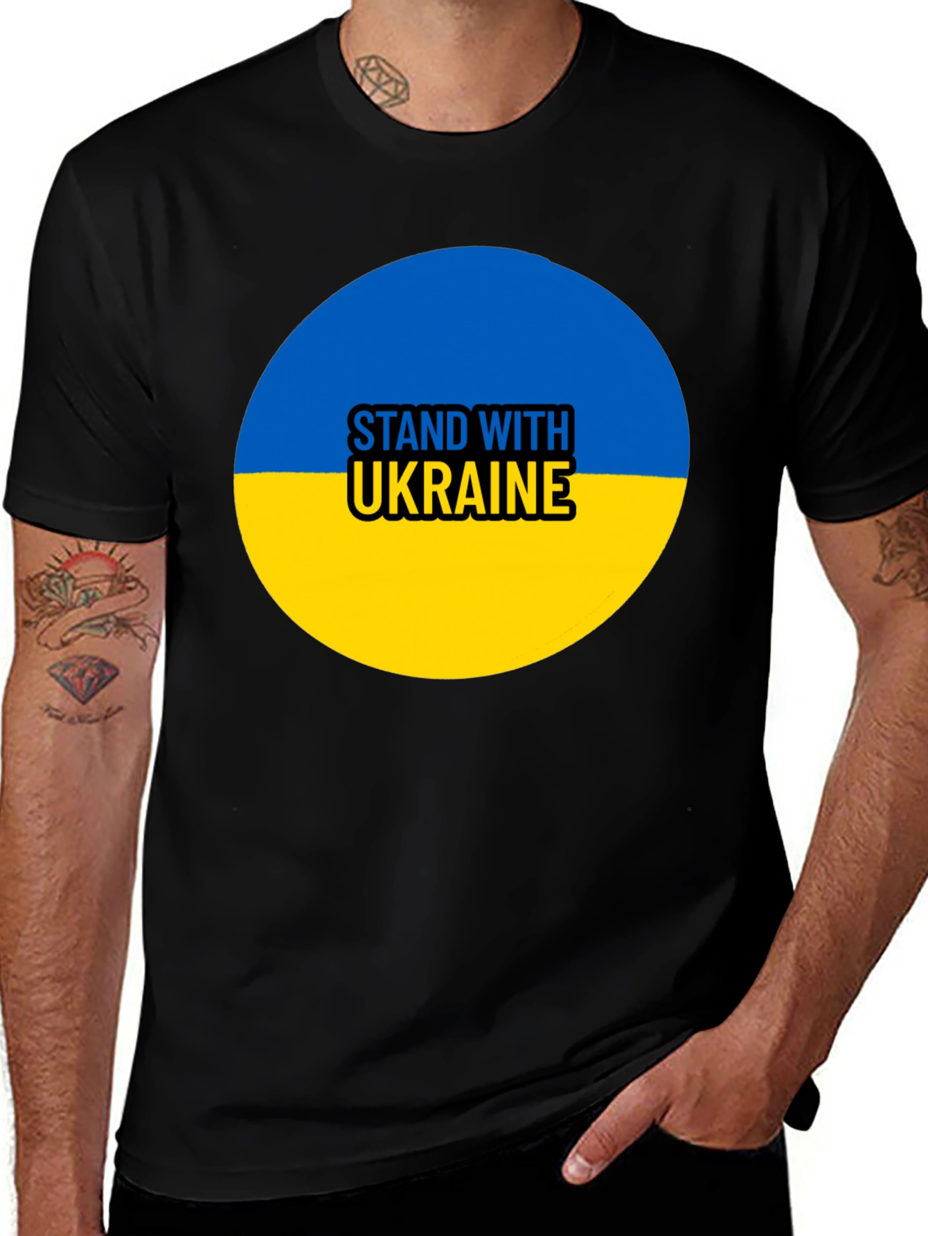 Stand with Ukraine T-Shirt Black