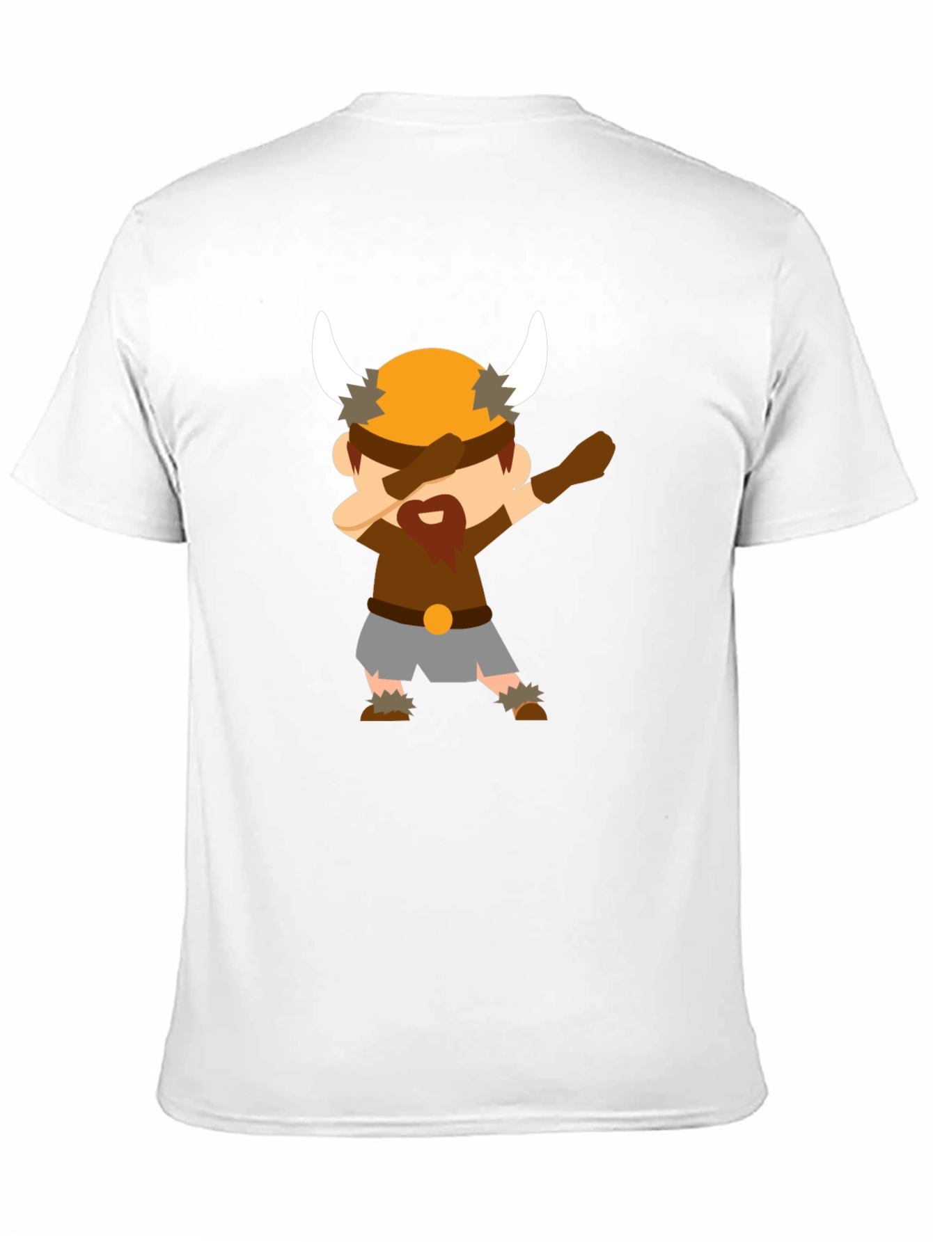 Dabbing Viking Cartoon Black T-Shirt