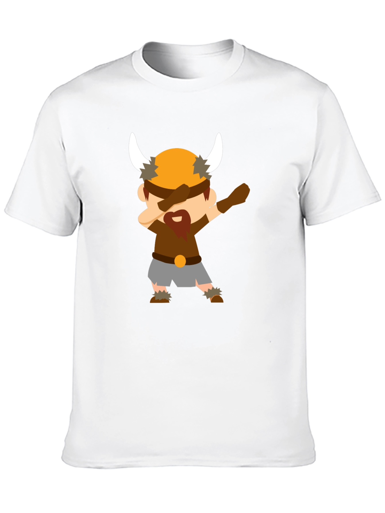 Dabbing Viking Cartoon Black T-Shirt