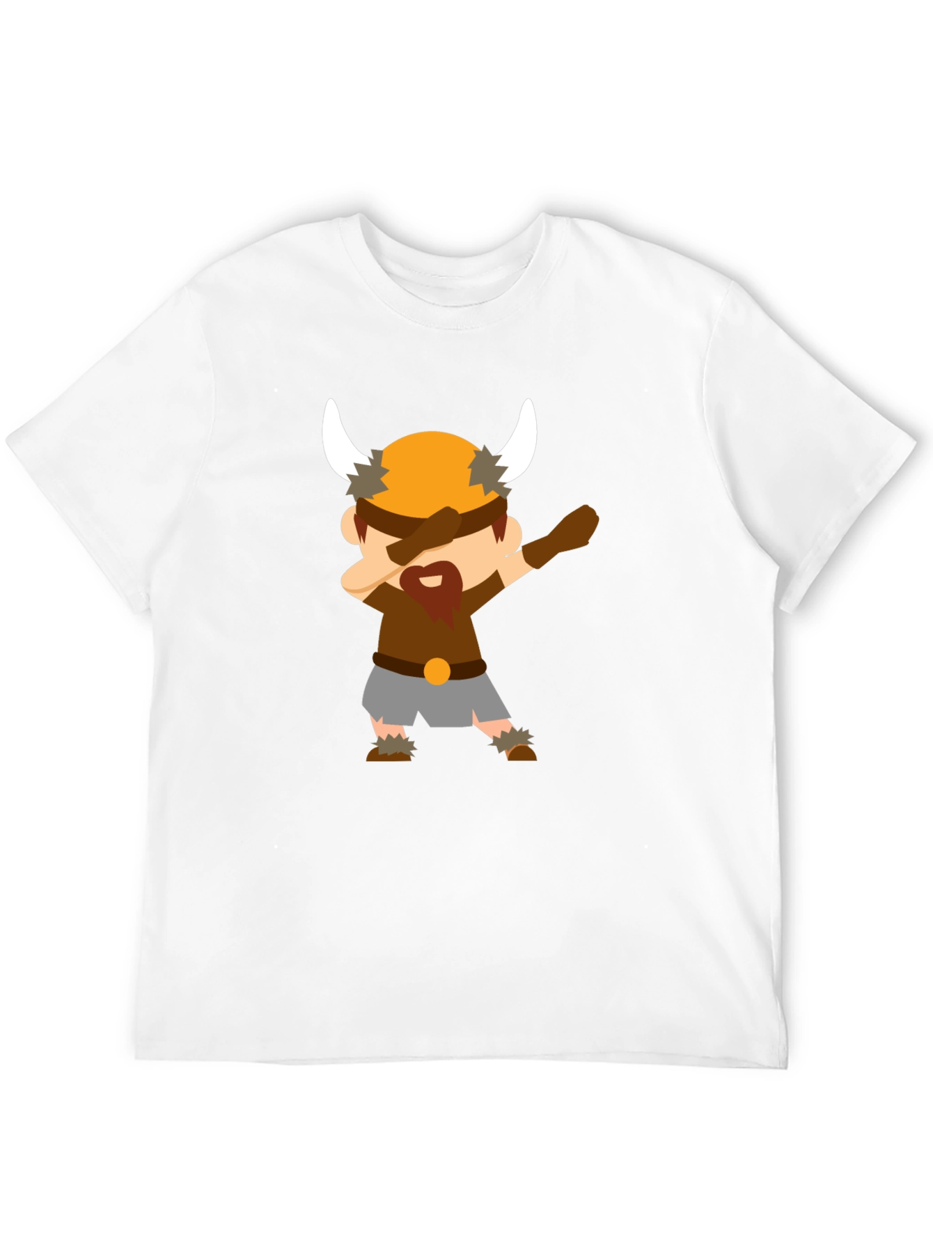 Dabbing Viking Cartoon Black T-Shirt