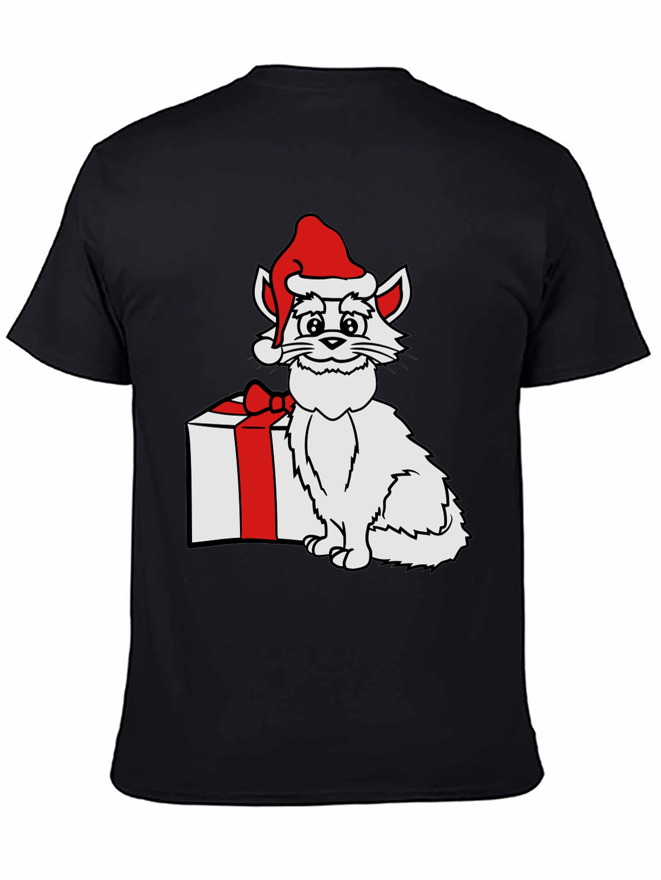 Festive Cat Graphic Tee - Holiday Gift!