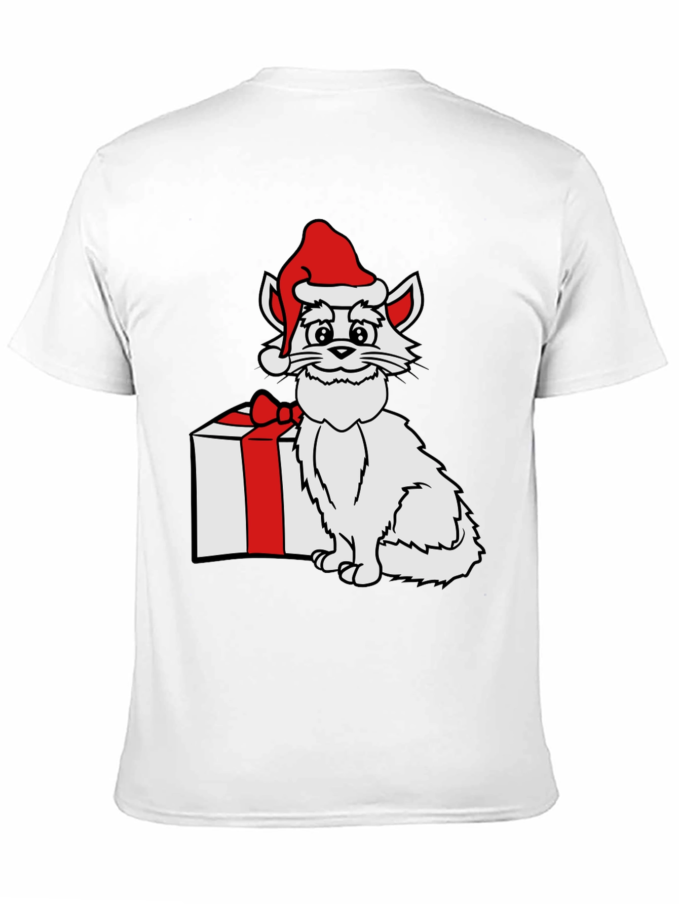 Festive Cat Graphic Tee - Holiday Gift!
