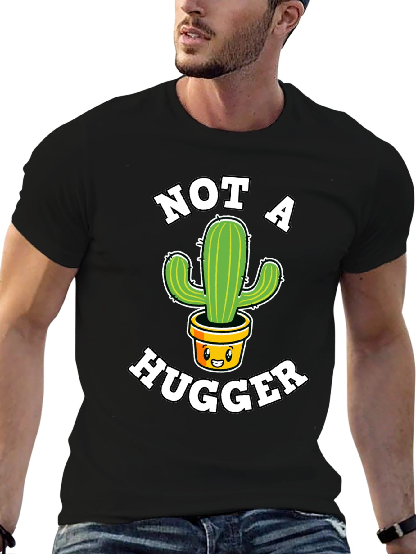 Not A Hugger Cactus Graphic Tee
