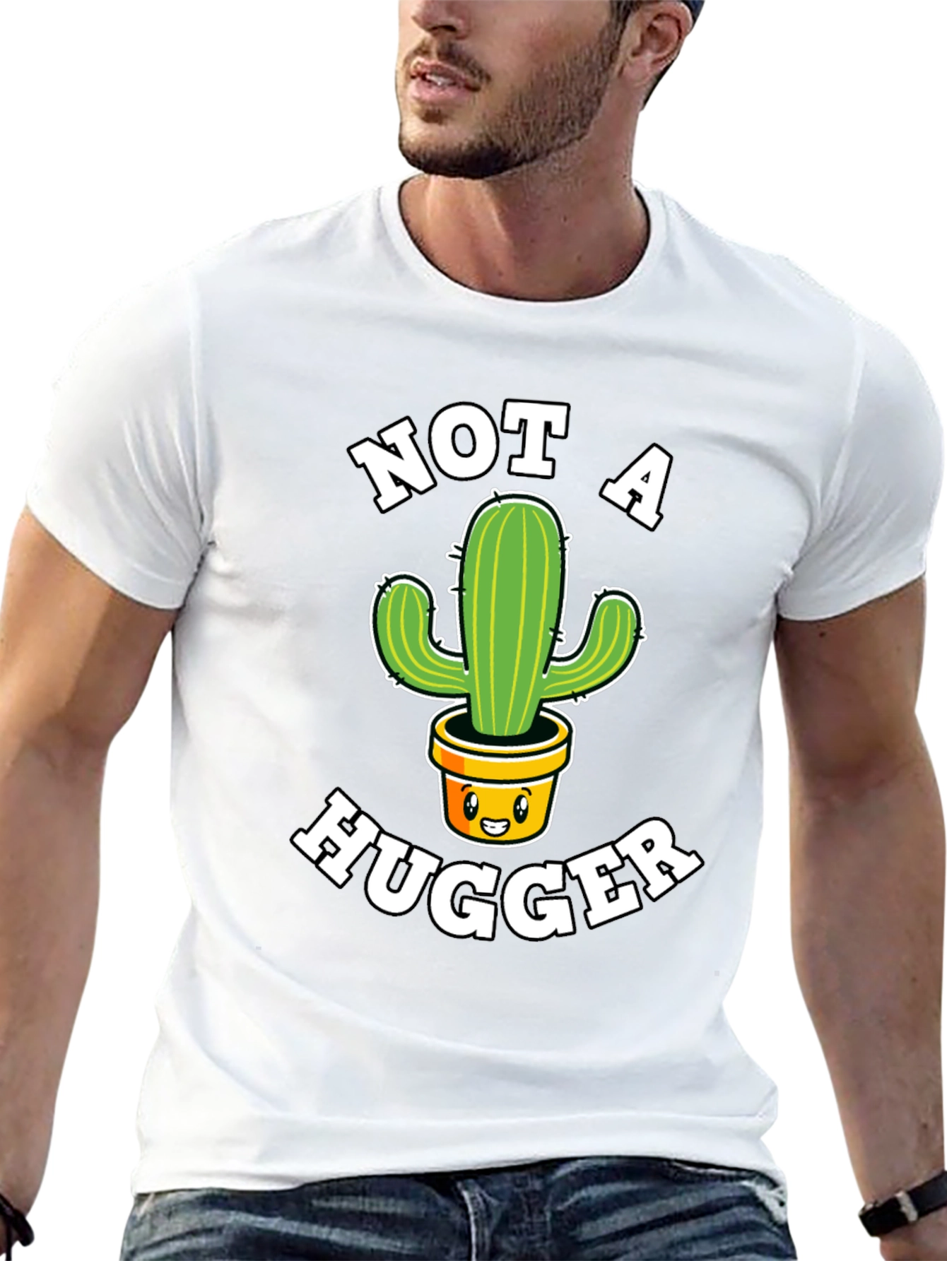 Not A Hugger Cactus Graphic Tee