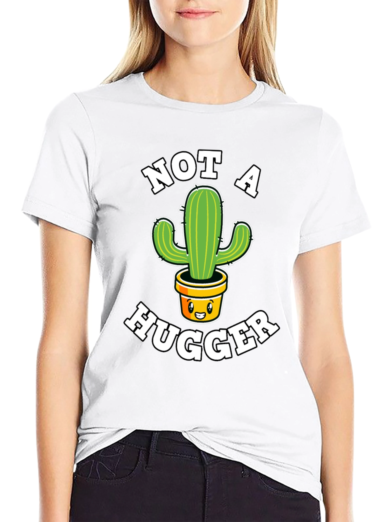 Not A Hugger Cactus Graphic Tee