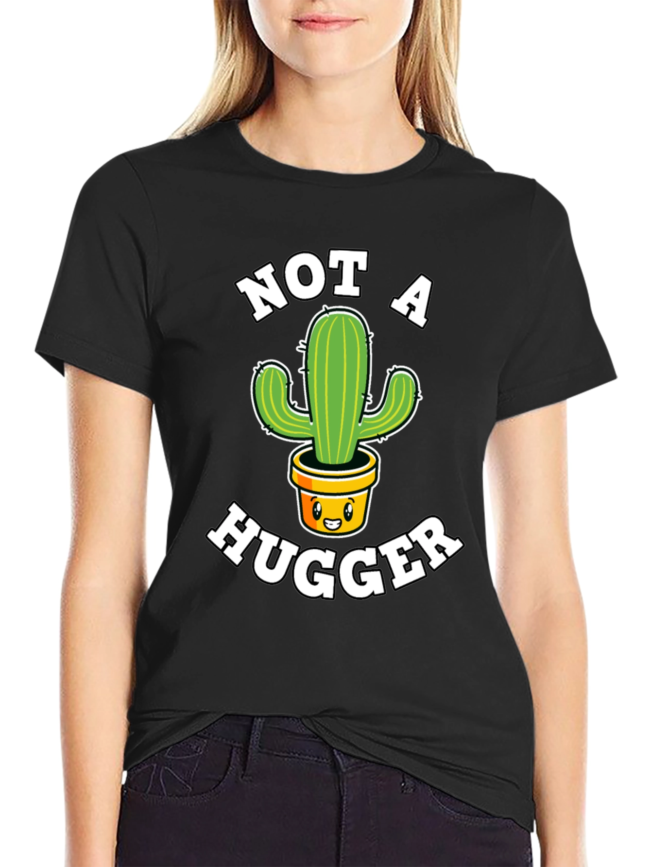 Not A Hugger Cactus Graphic Tee
