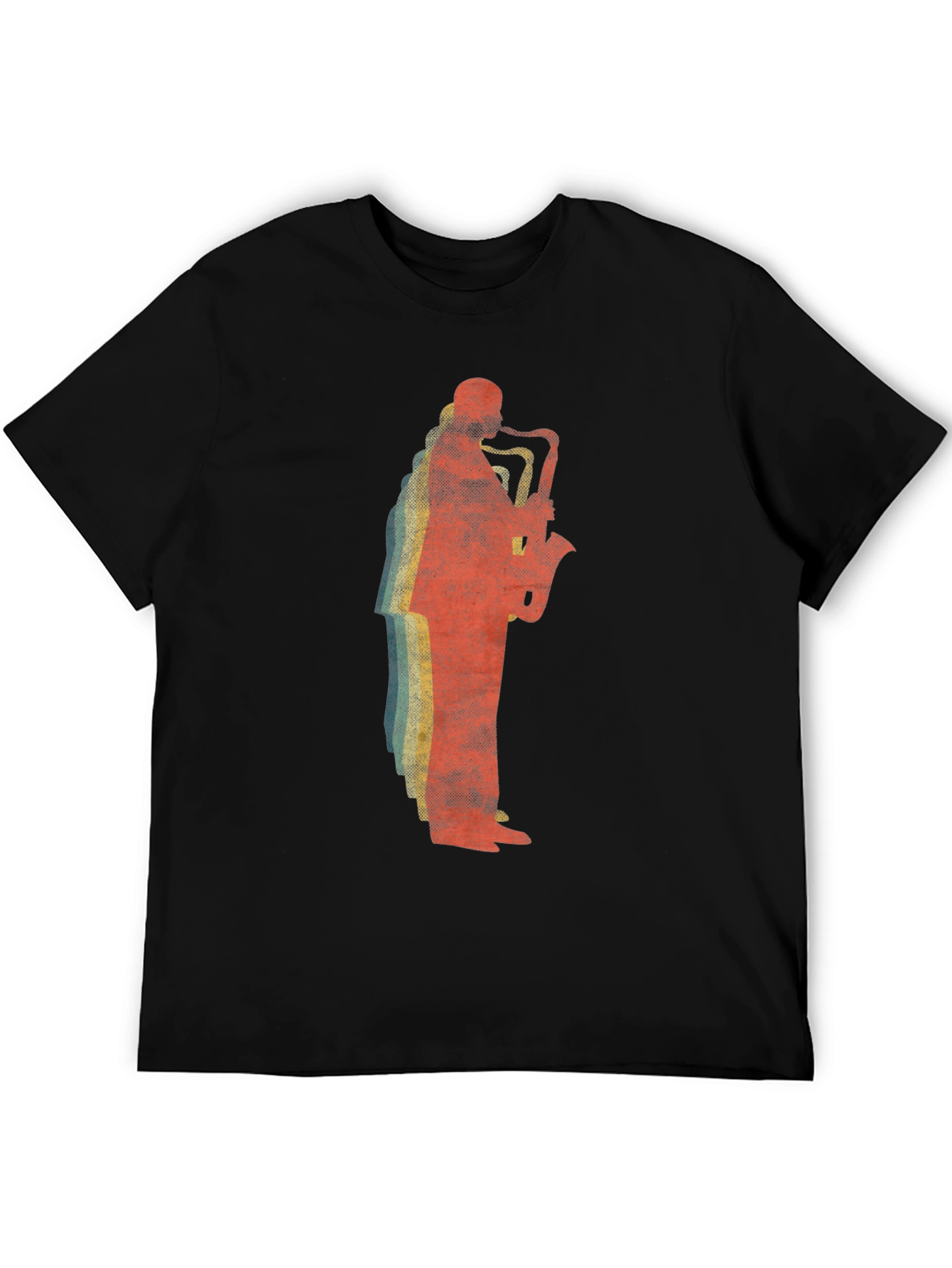Saxophone Player Graphic Tee - Retro Style