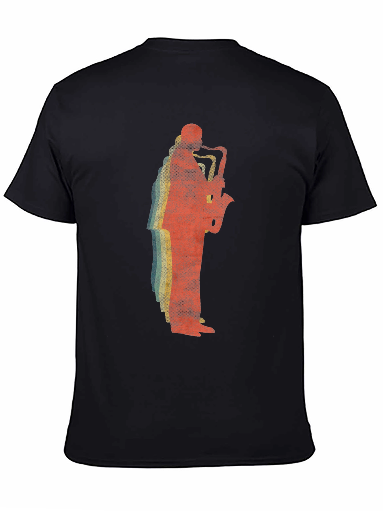 Saxophone Player Graphic Tee - Retro Style