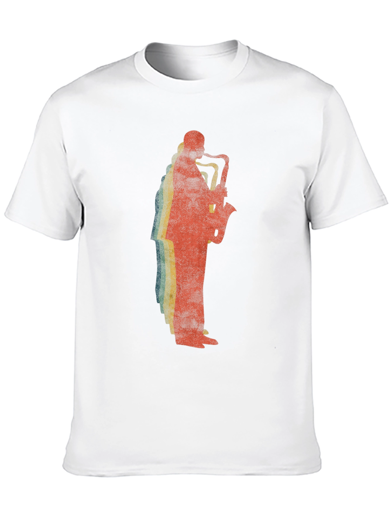 Saxophone Player Graphic Tee - Retro Style