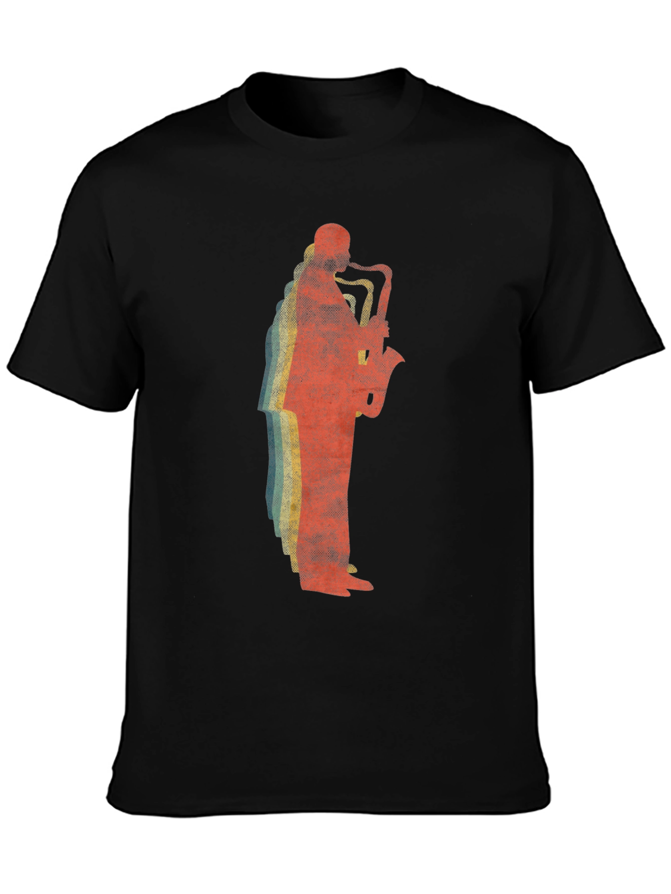 Saxophone Player Graphic Tee - Retro Style