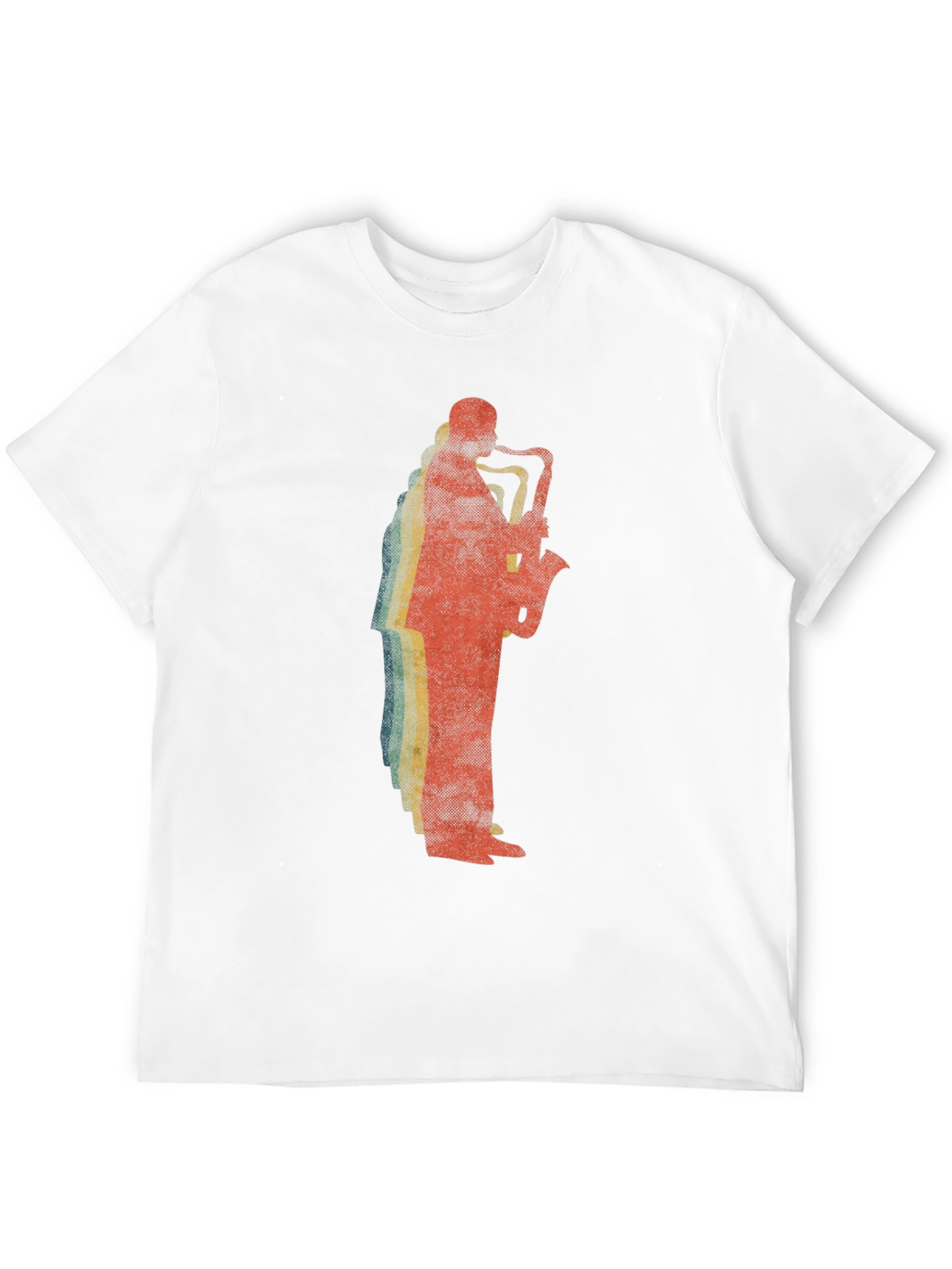 Saxophone Player Graphic Tee - Retro Style