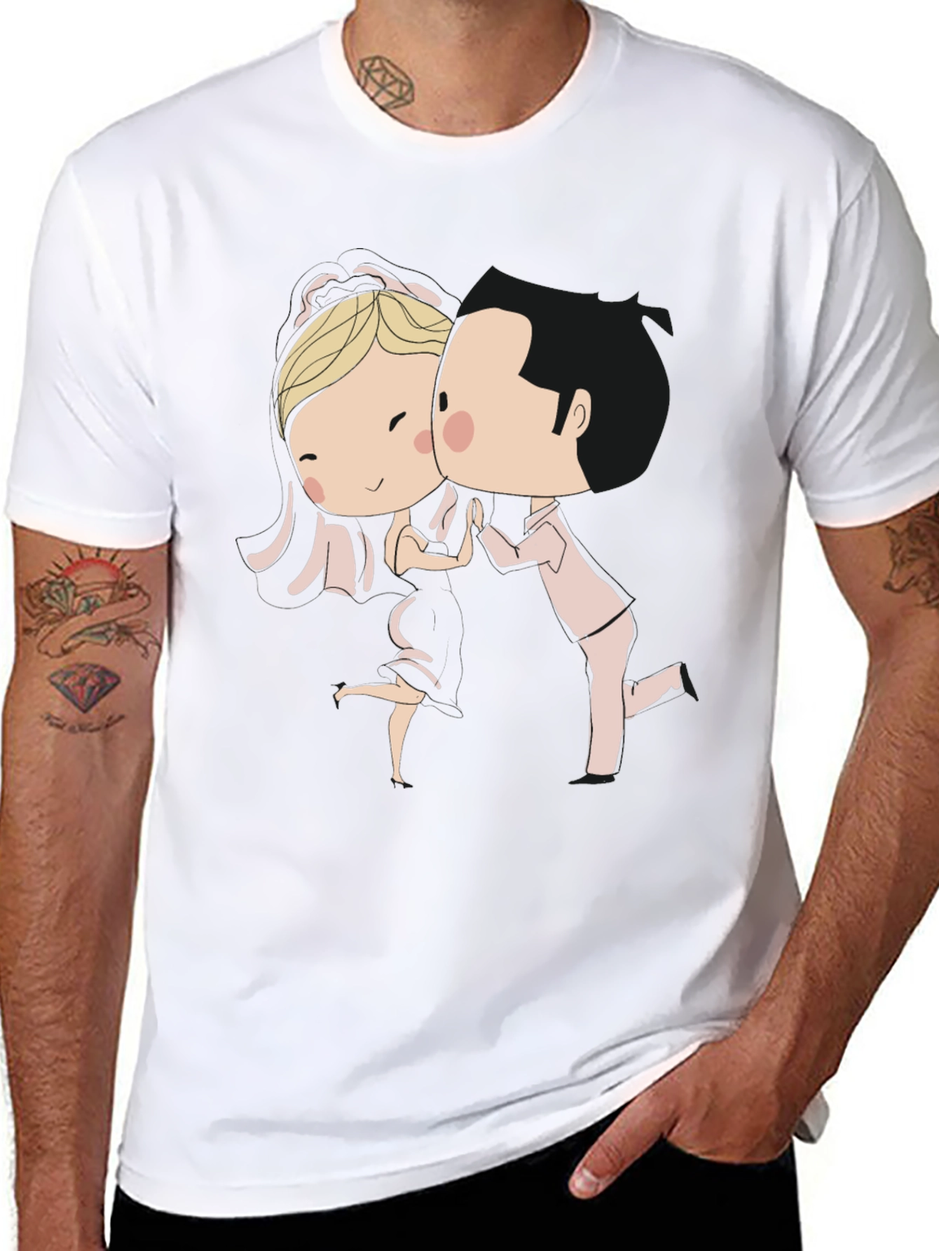 Cartoon Dance T-Shirt - Black Graphic Tee