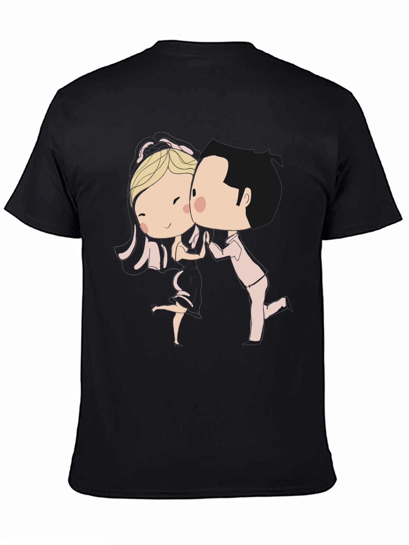 Cartoon Dance T-Shirt - Black Graphic Tee