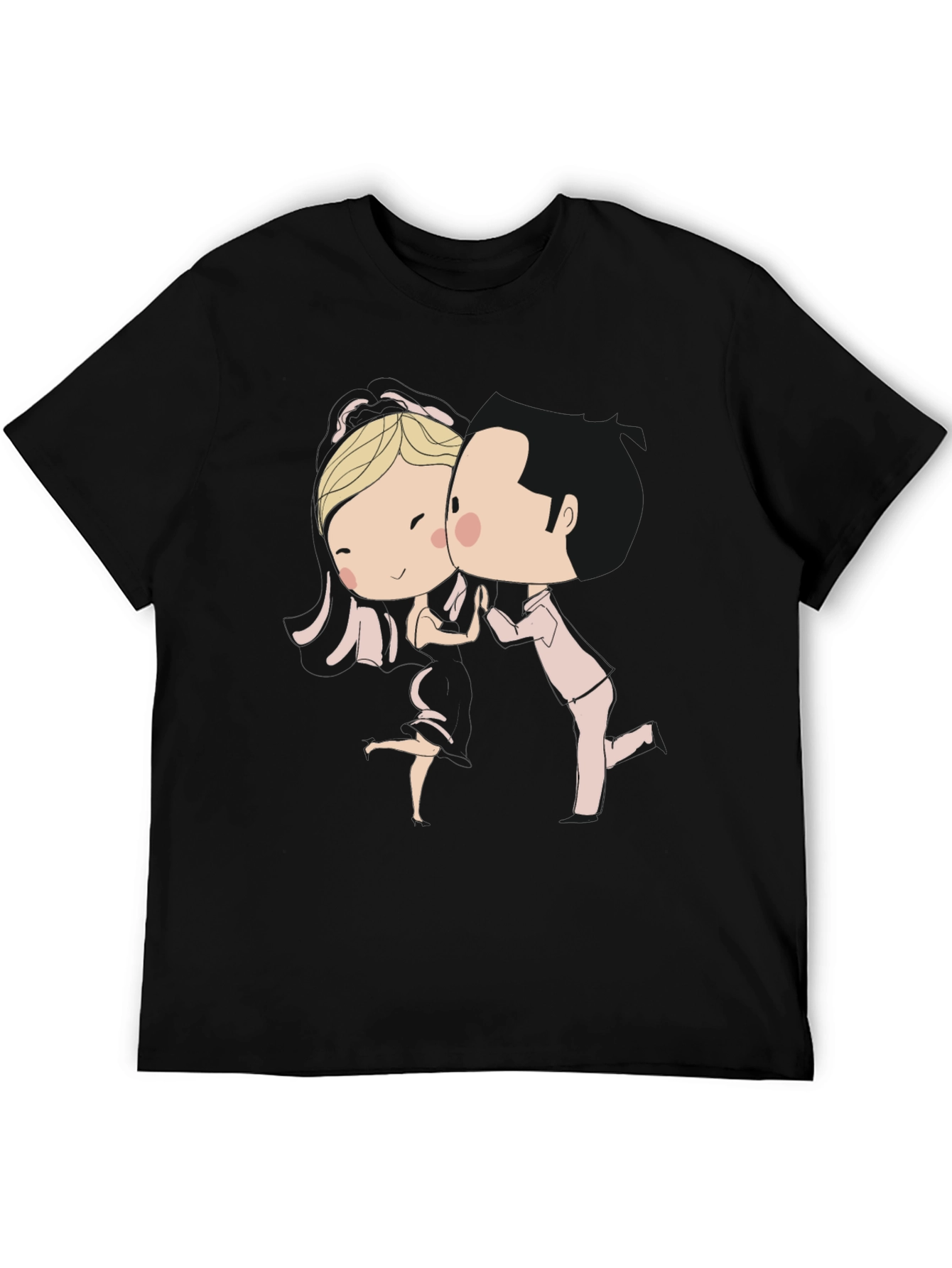 Cartoon Dance T-Shirt - Black Graphic Tee