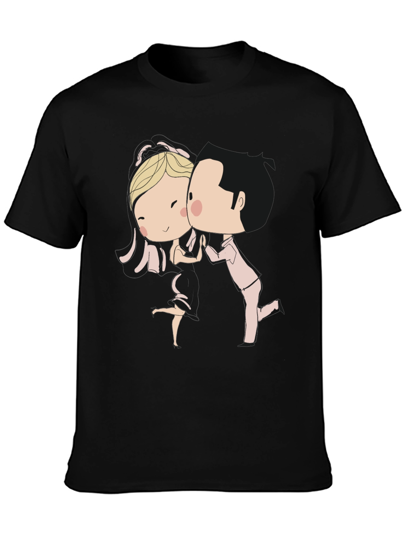 Cartoon Dance T-Shirt - Black Graphic Tee