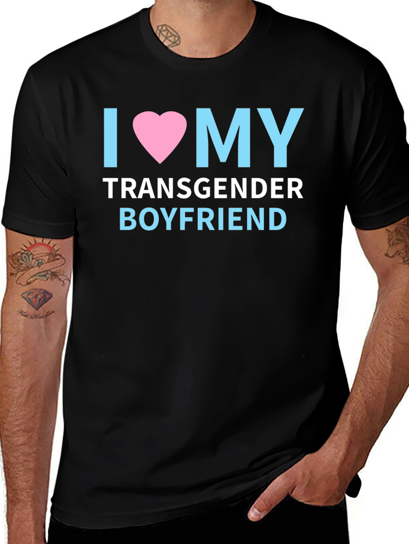 I Love My Transgender Boyfriend Pride T-Shirt