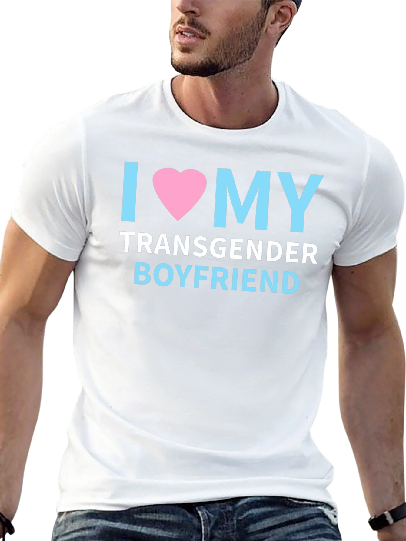 I Love My Transgender Boyfriend Pride T-Shirt