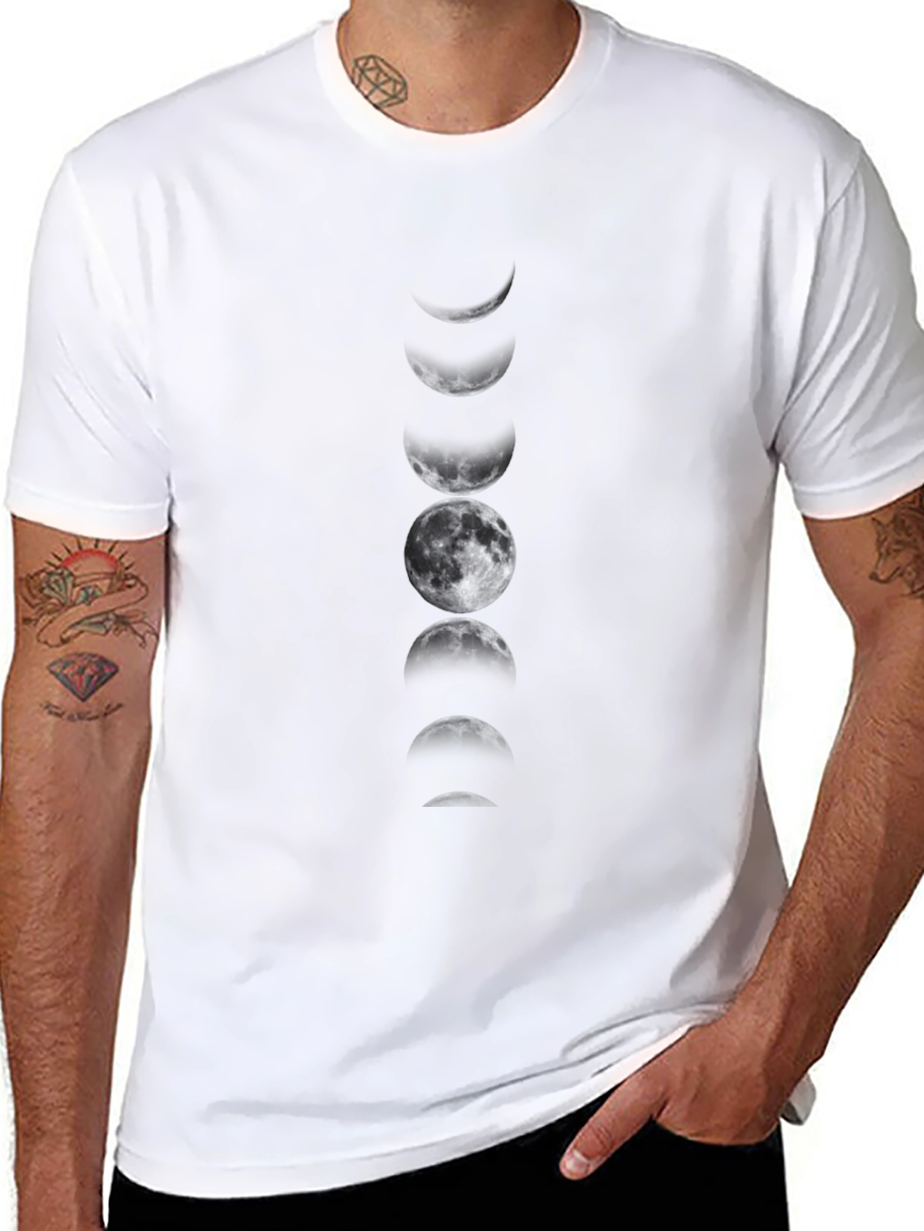 Lunar Phase T-Shirt - Celestial Style