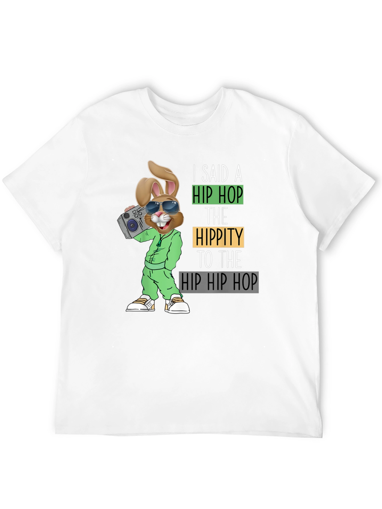 Hip Hop Easter Bunny Graphic T-Shirt
