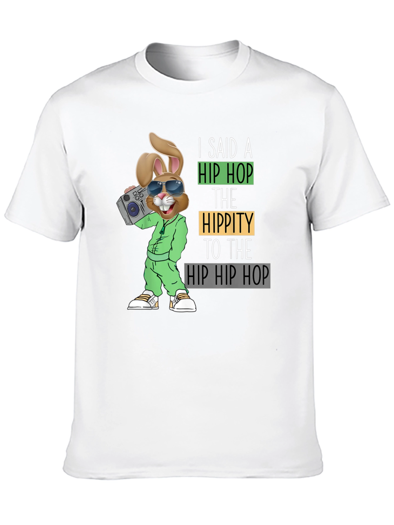Hip Hop Easter Bunny Graphic T-Shirt