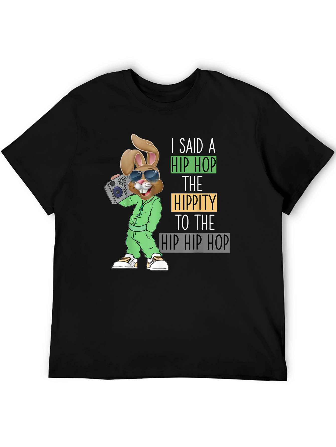 Hip Hop Easter Bunny Graphic T-Shirt