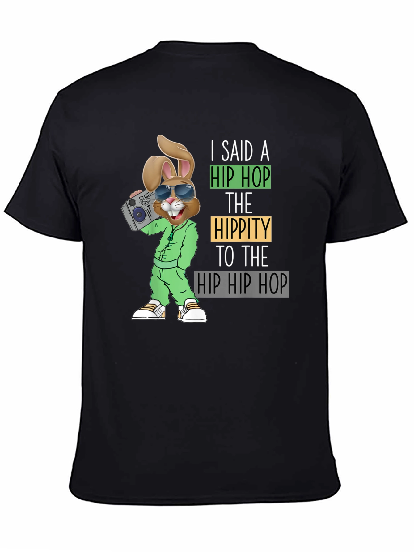 Hip Hop Easter Bunny Graphic T-Shirt