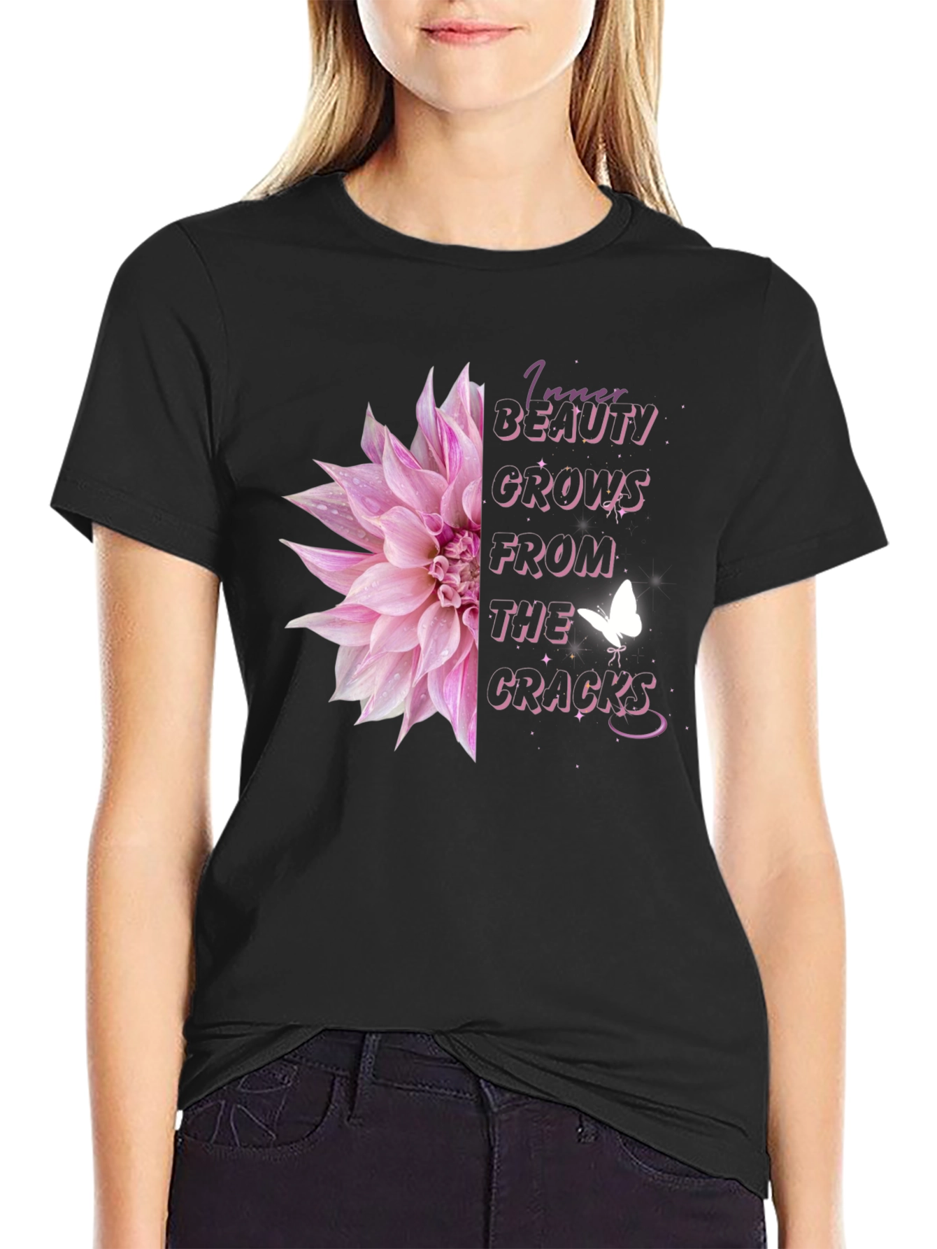 Floral Inspirational T-Shirt - Inner Beauty