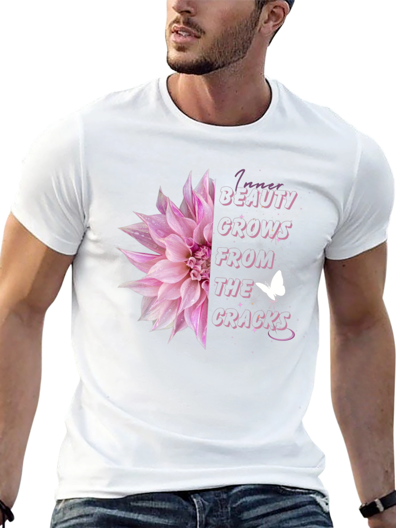 Floral Inspirational T-Shirt - Inner Beauty