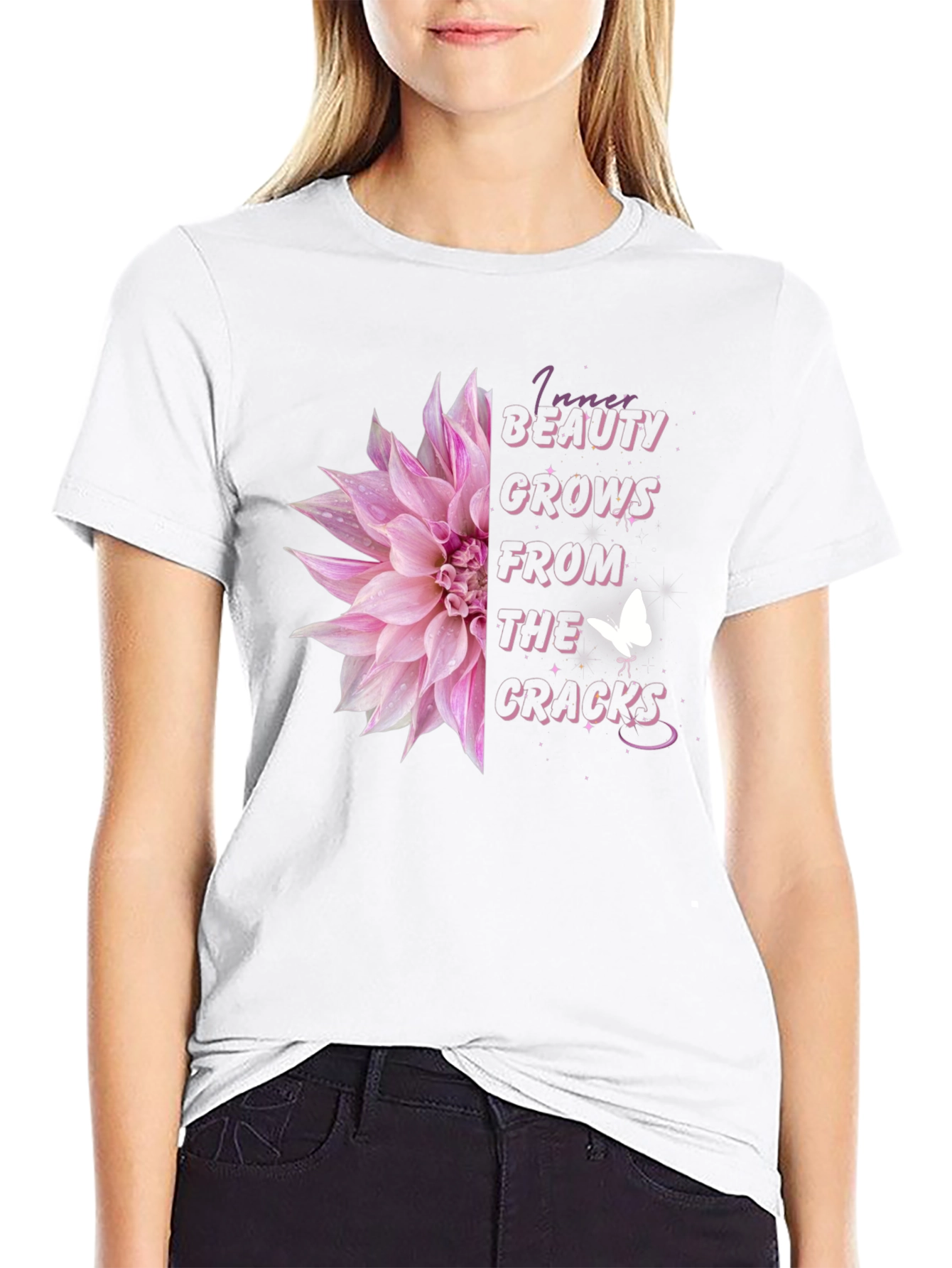 Floral Inspirational T-Shirt - Inner Beauty