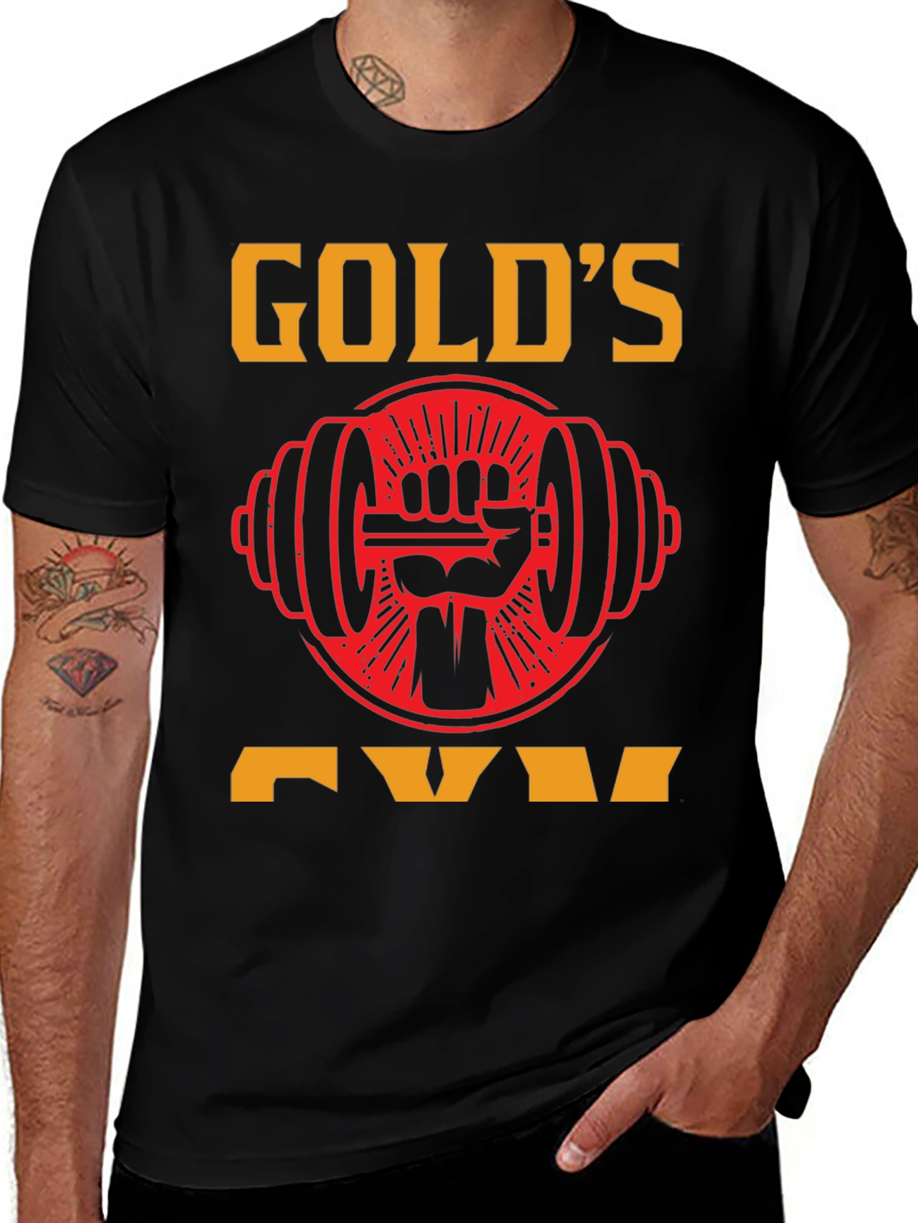 Golds Gym Black T-Shirt - Weightlifting Apparel