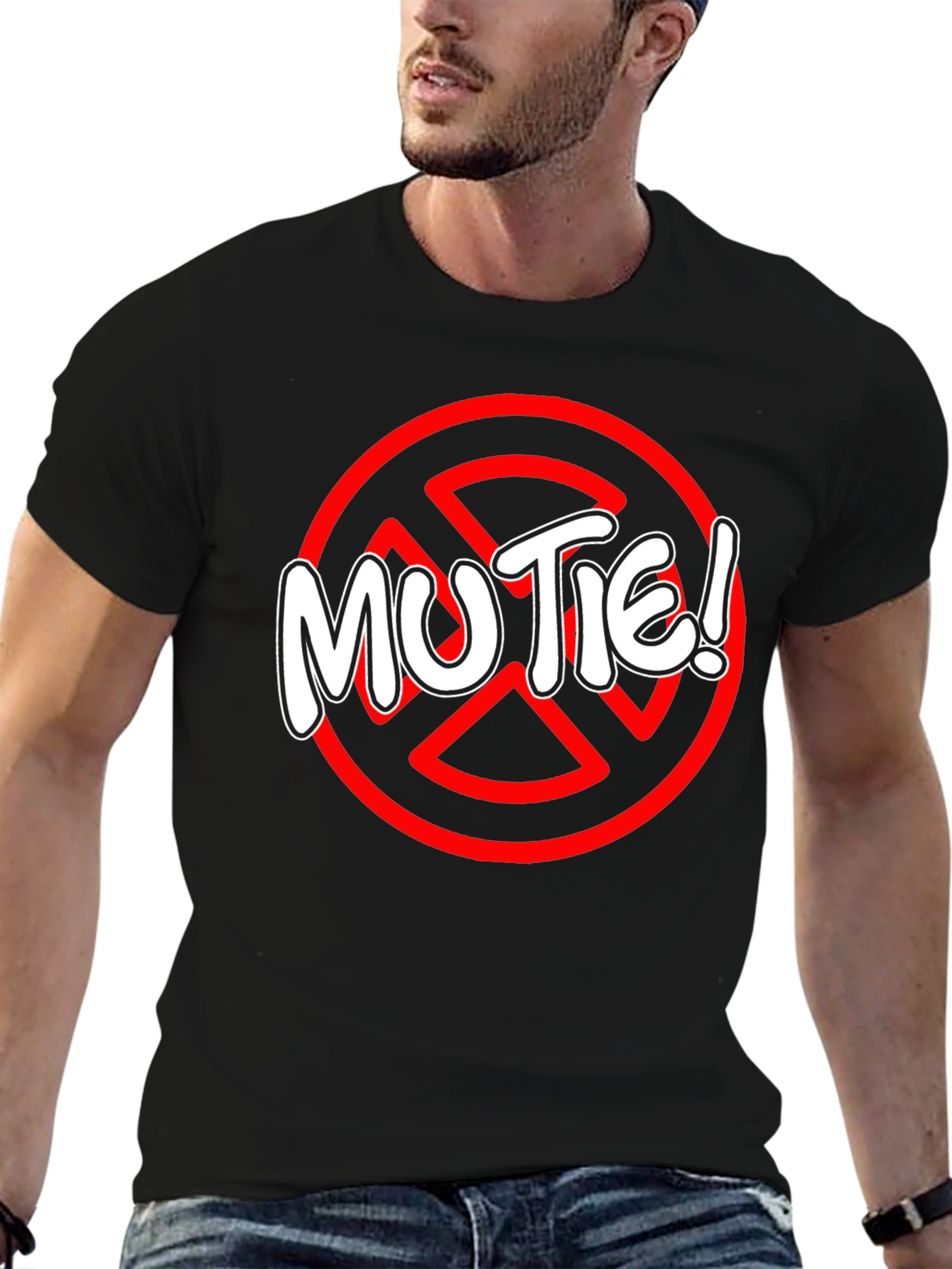 MUTE! Black Graphic Tee