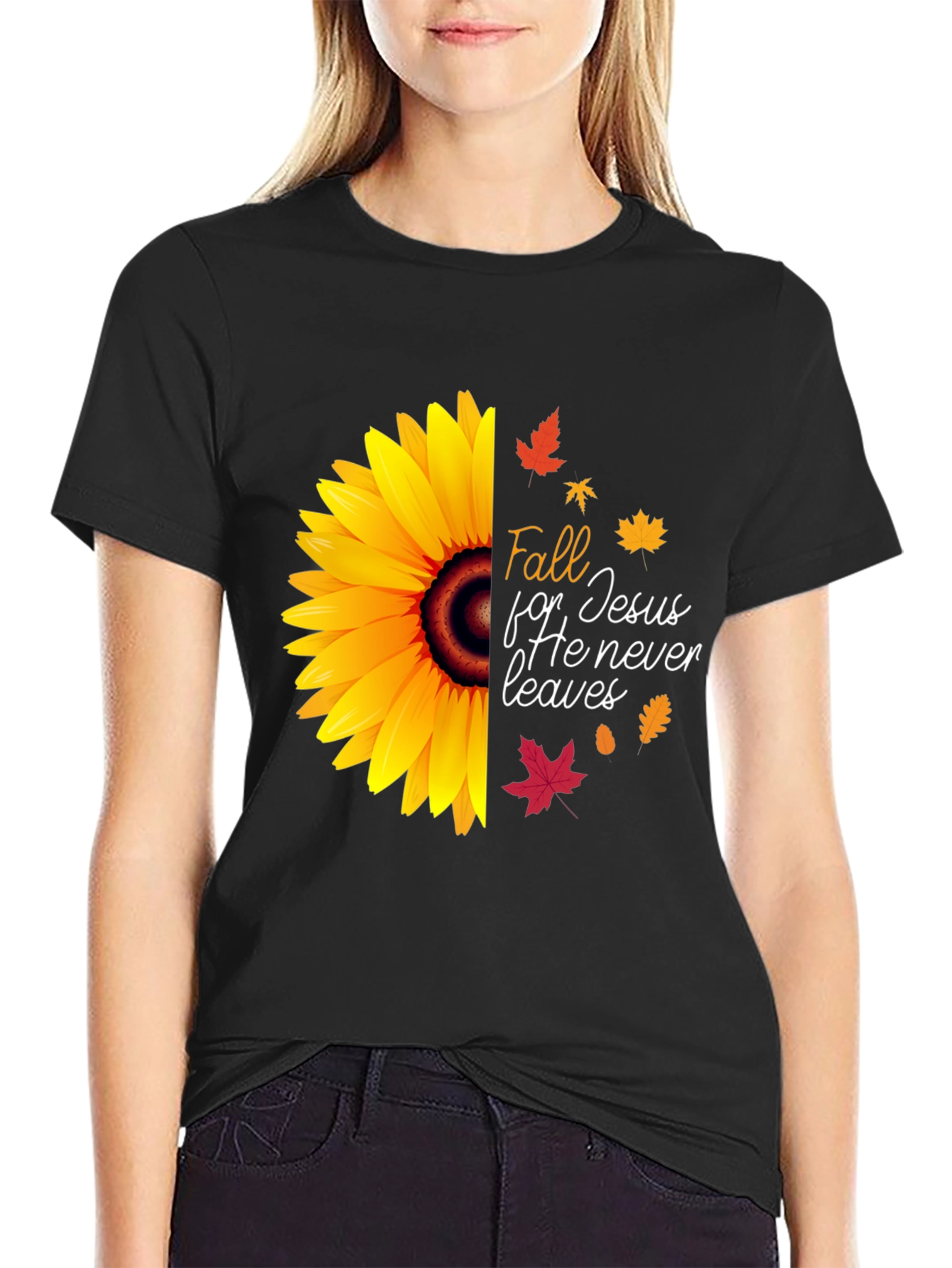 Fall for Jesus Sunflower Graphic Tee