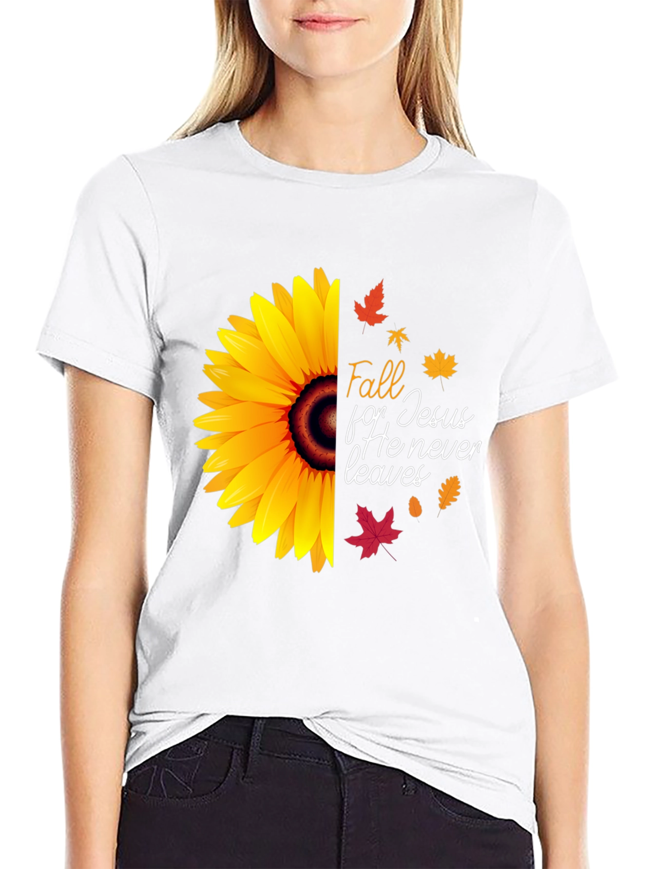 Fall for Jesus Sunflower Graphic Tee