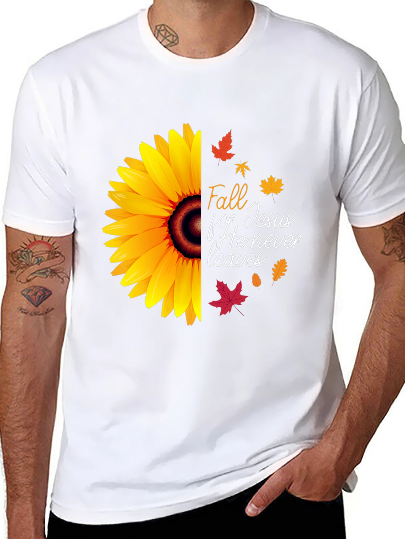 Fall for Jesus Sunflower Graphic Tee