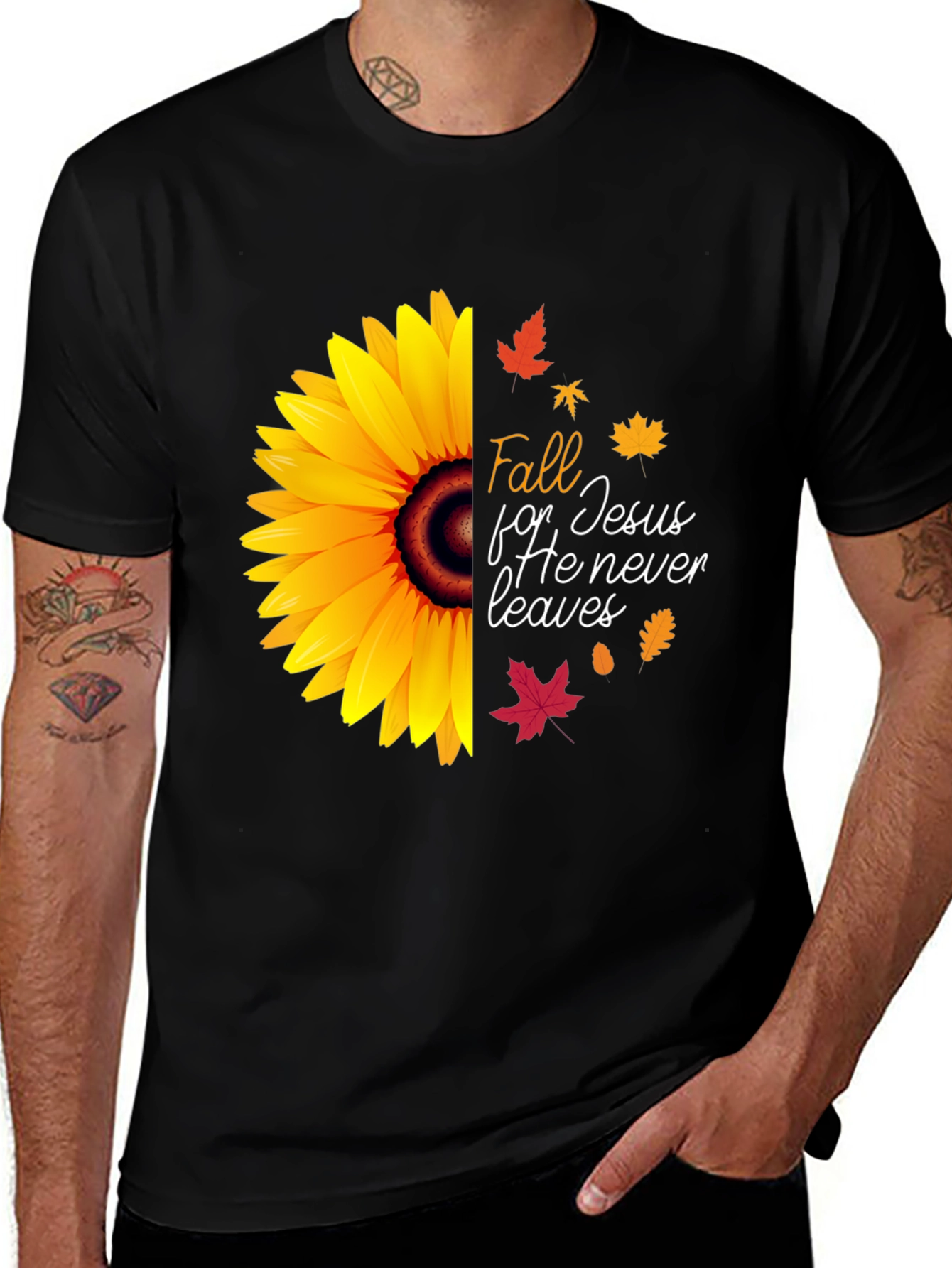 Fall for Jesus Sunflower Graphic Tee