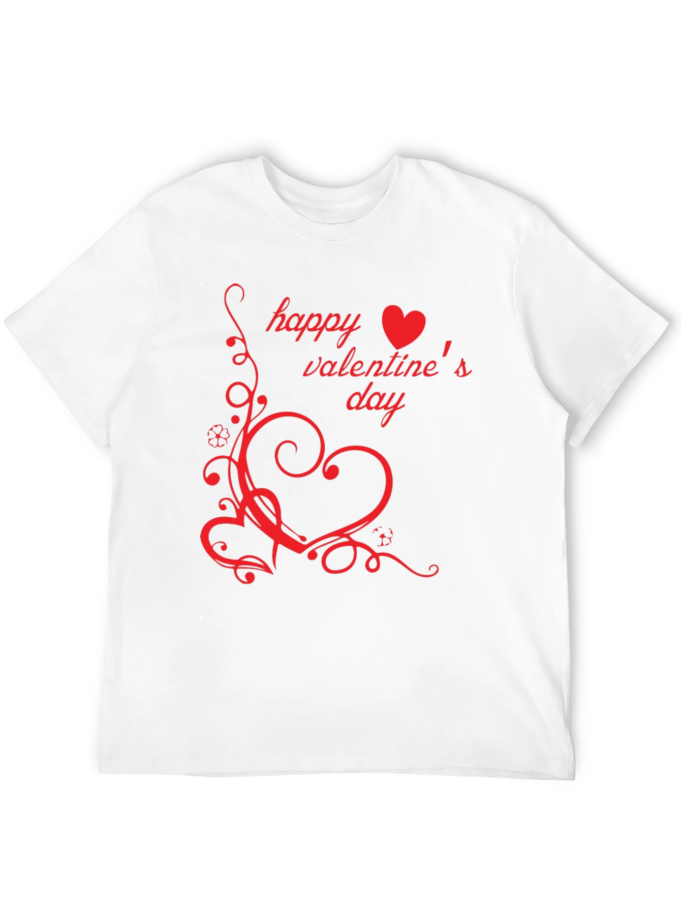 Happy Valentines Day Black T-Shirt
