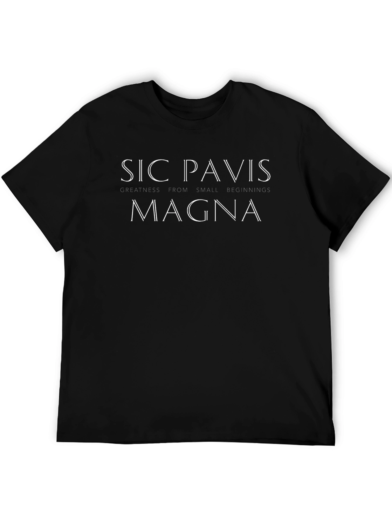 Sic Pavis Magna Black Graphic T-Shirt