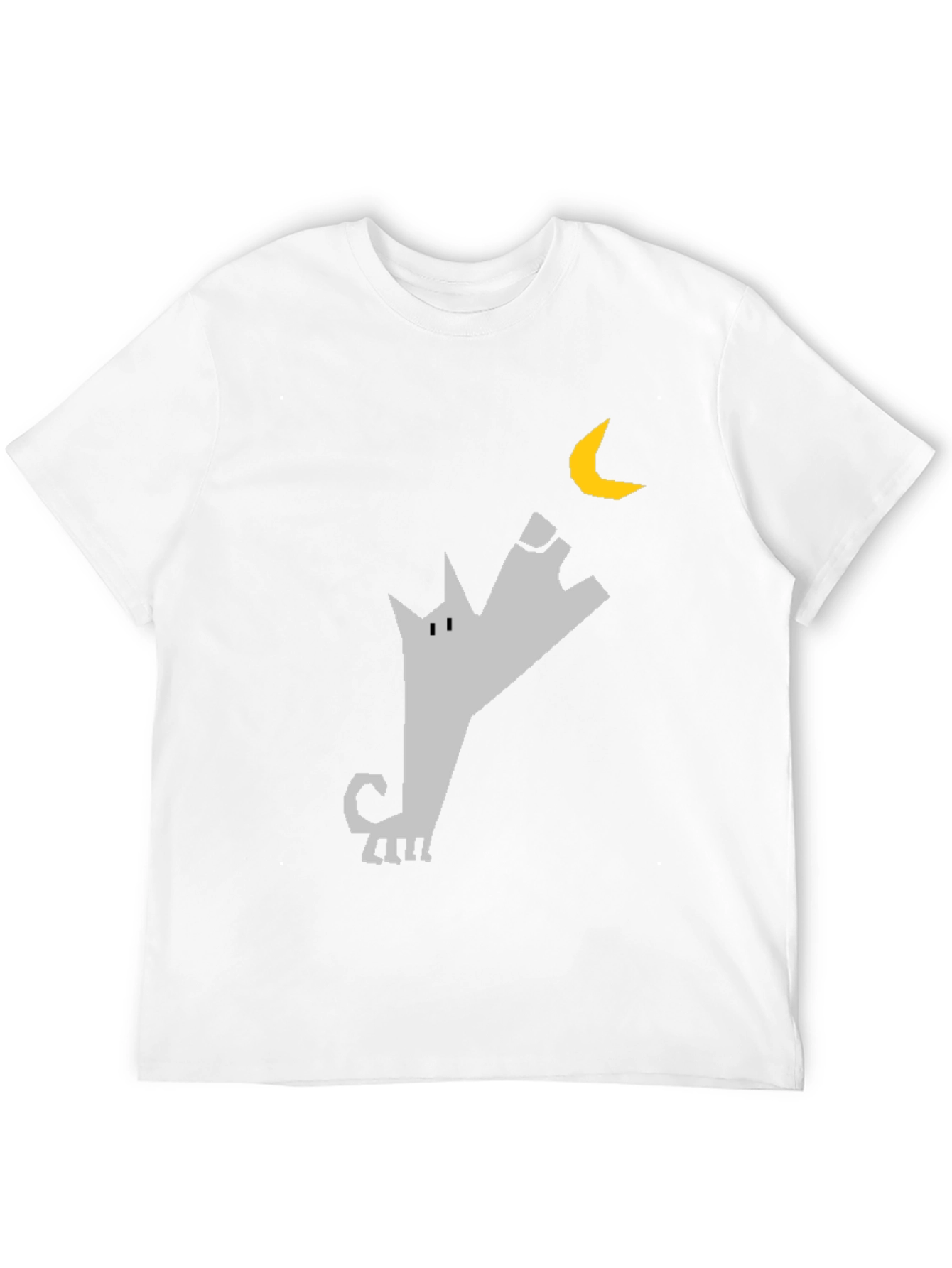 Wolf Howling at Moon Graphic Tee - Black Cotton