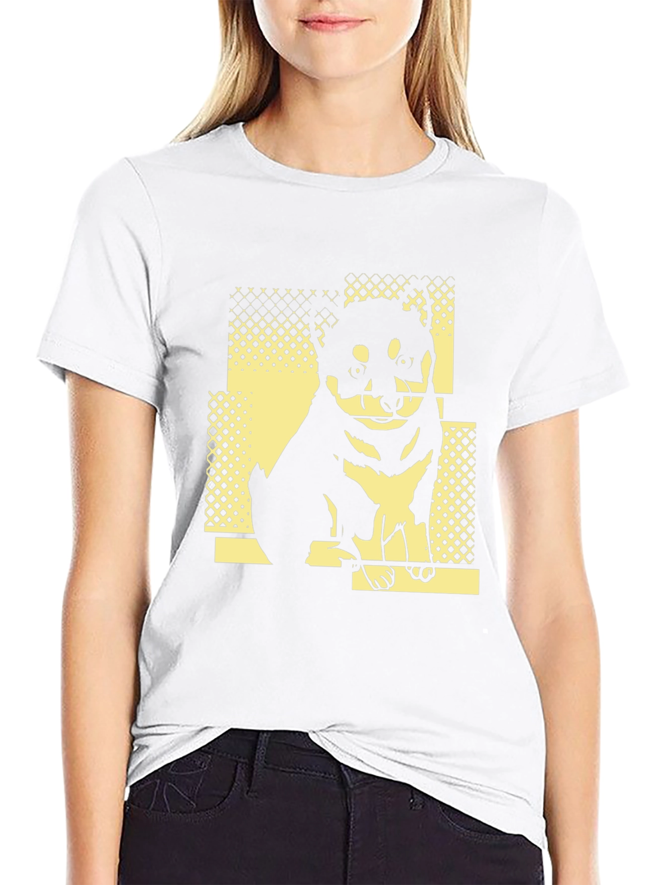 Dog Graphic Print Tee - Stylish Black T-Shirt