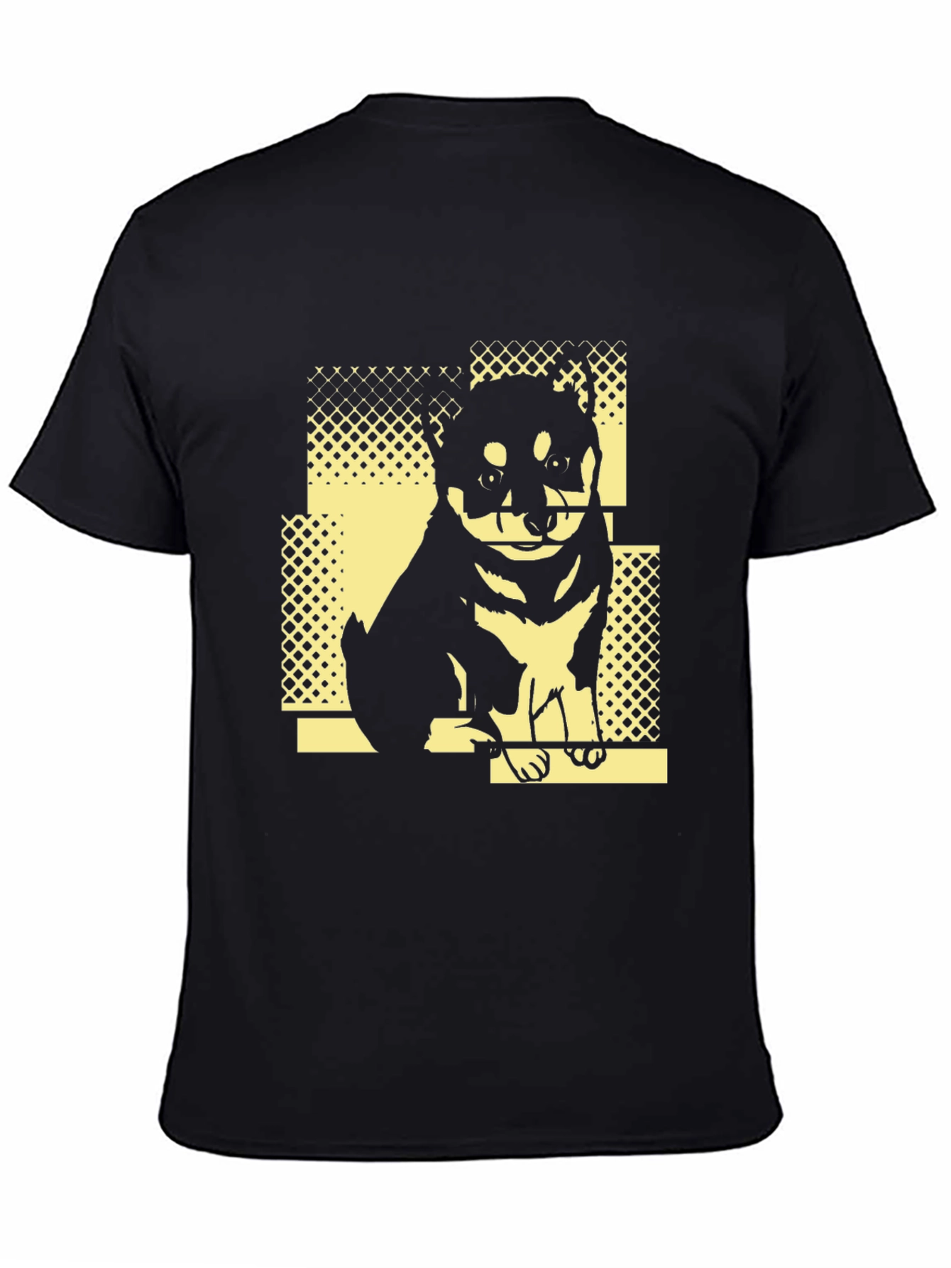 Dog Graphic Print Tee - Stylish Black T-Shirt