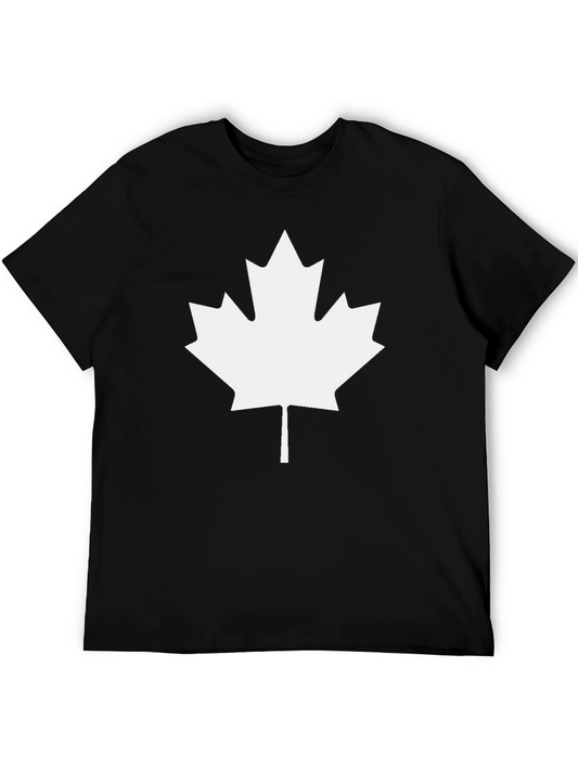 Maple Leaf Graphic Tee - Black Cotton