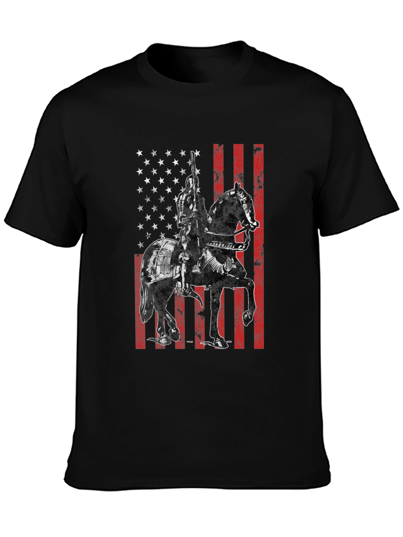 Patriotic Knight on Horseback T-Shirt