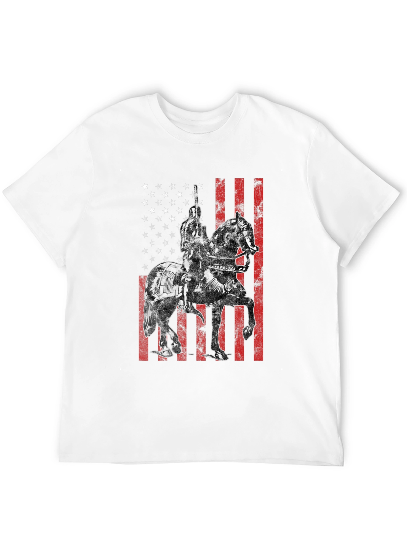 Patriotic Knight on Horseback T-Shirt